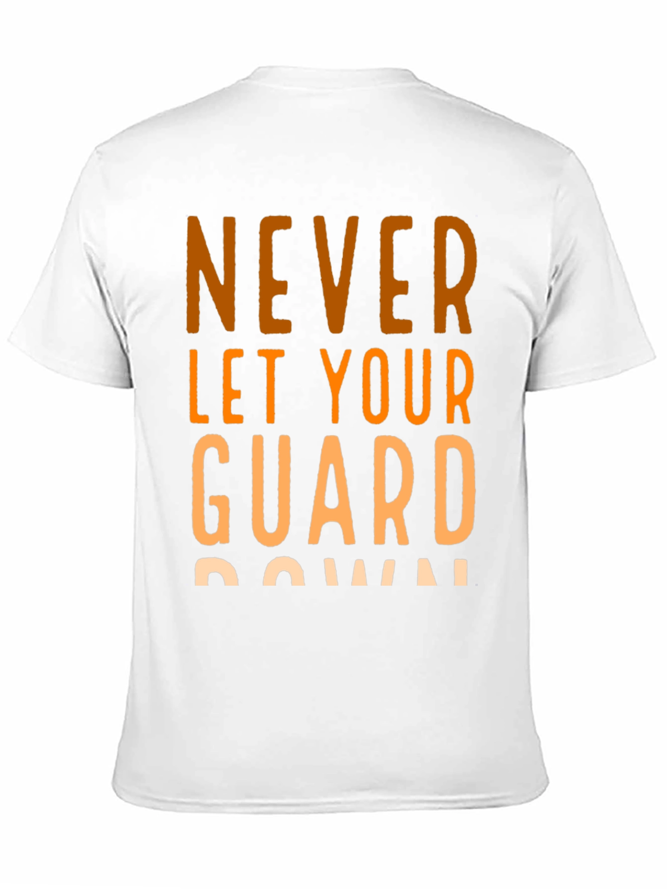 Never Let Your Guard Down Black Graphic Tee