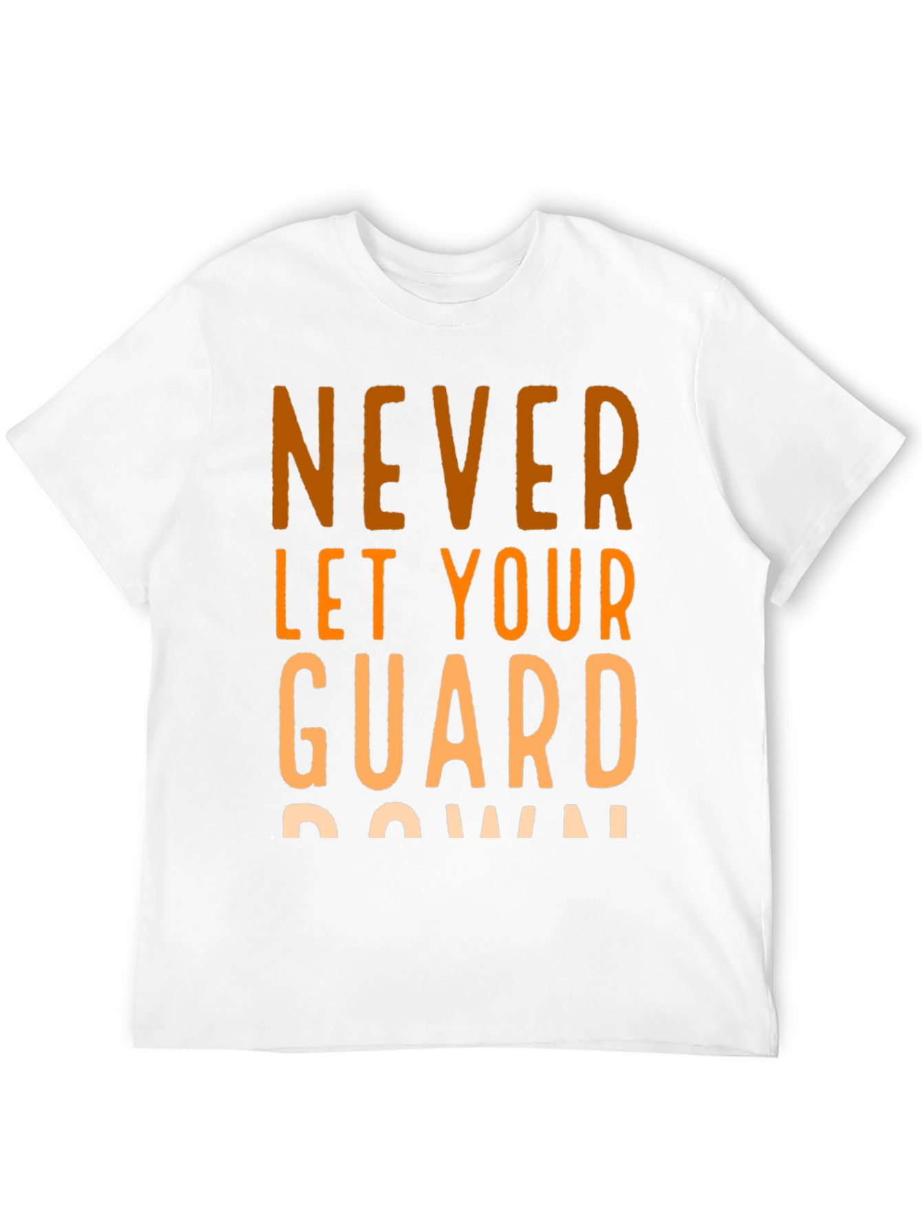Never Let Your Guard Down Black Graphic Tee