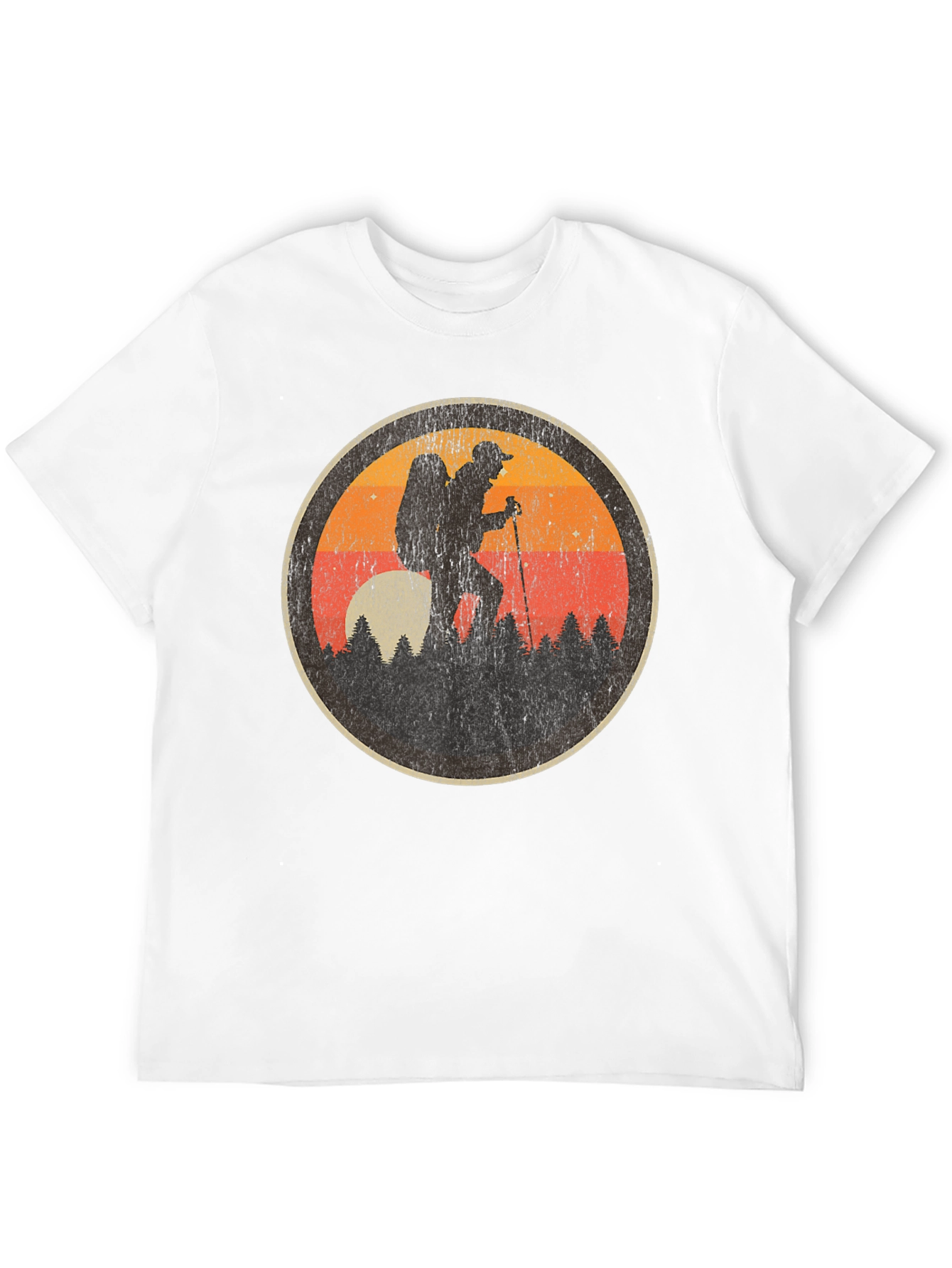 Retro Hiker Graphic Tee - Black Hiking Shirt