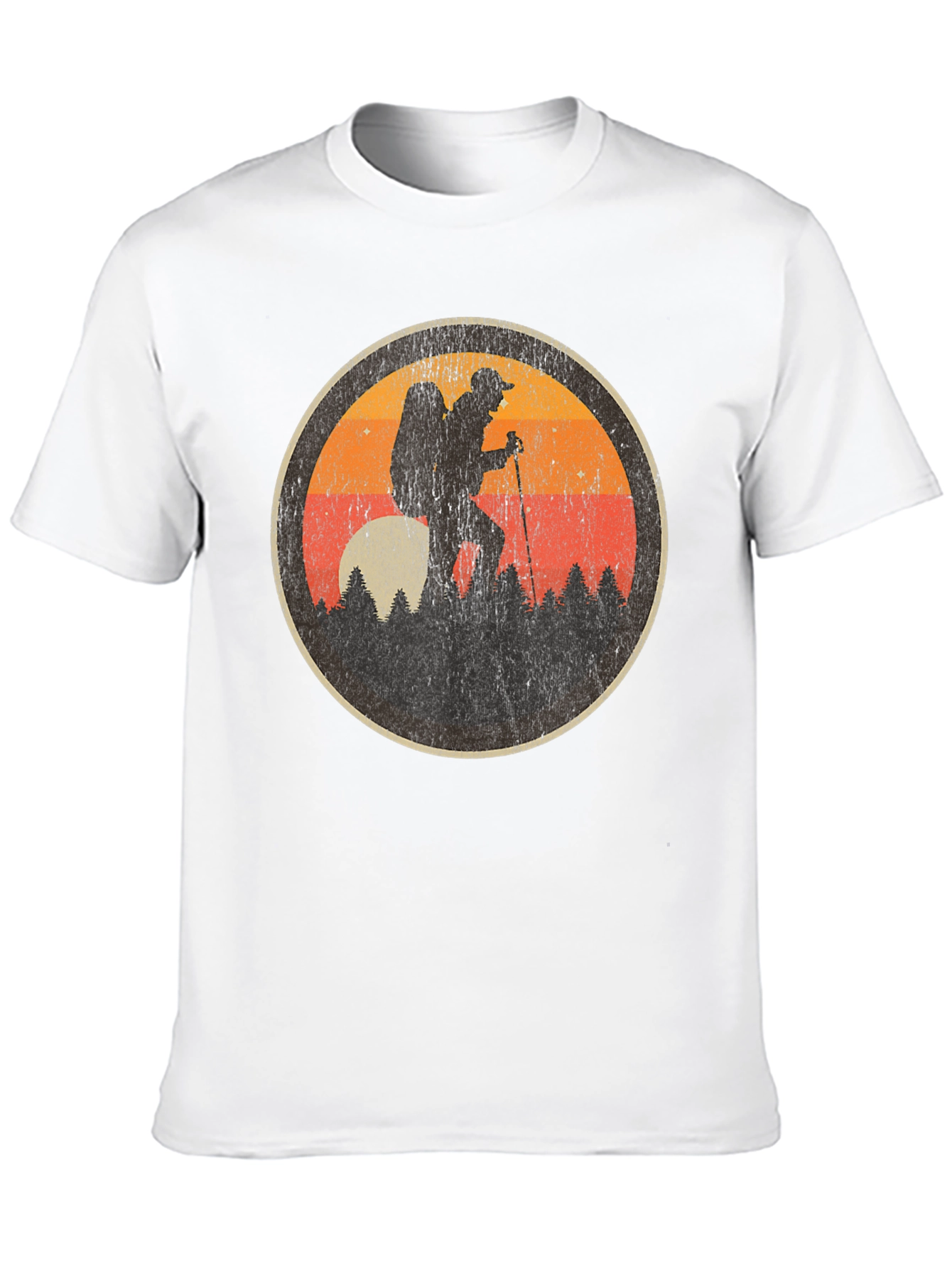 Retro Hiker Graphic Tee - Black Hiking Shirt