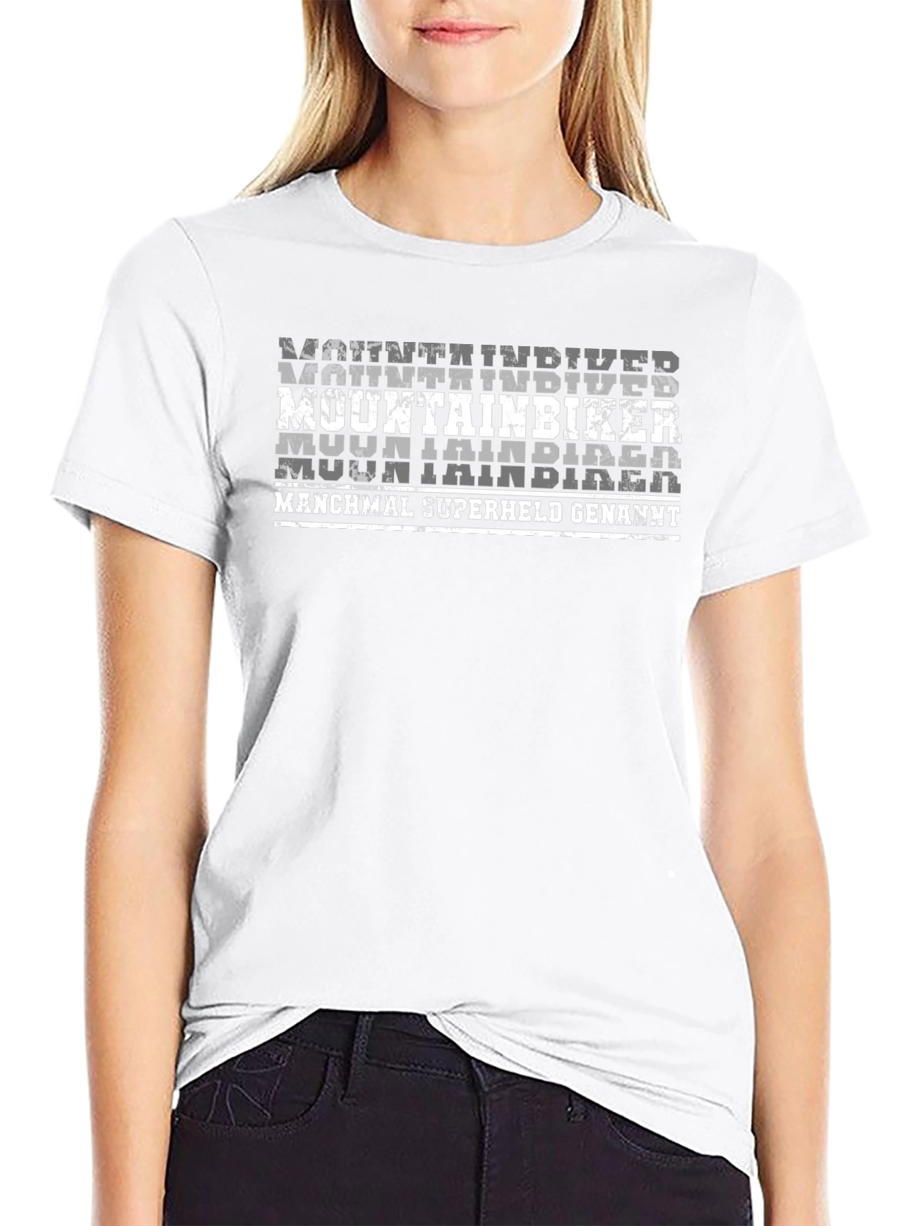 Mountain Biker T-Shirt - Superheld German Text