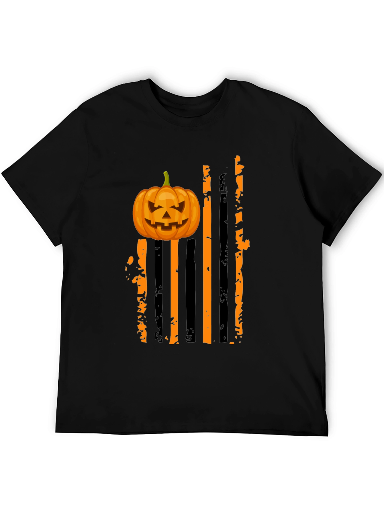 Halloween Pumpkin Striped Tee