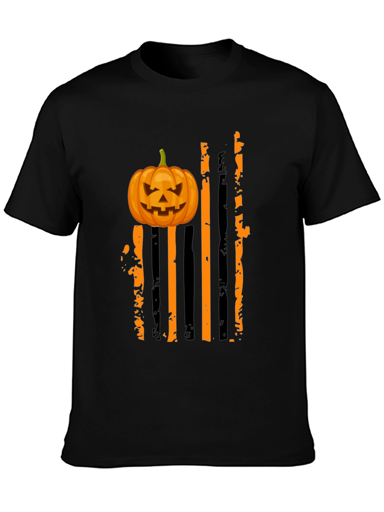 Halloween Pumpkin Striped Tee