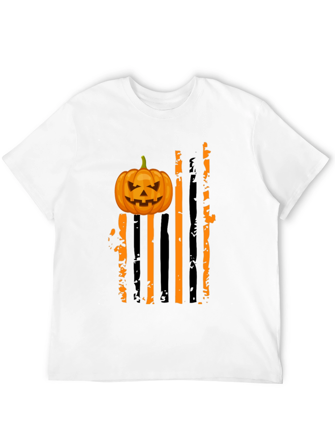 Halloween Pumpkin Striped Tee