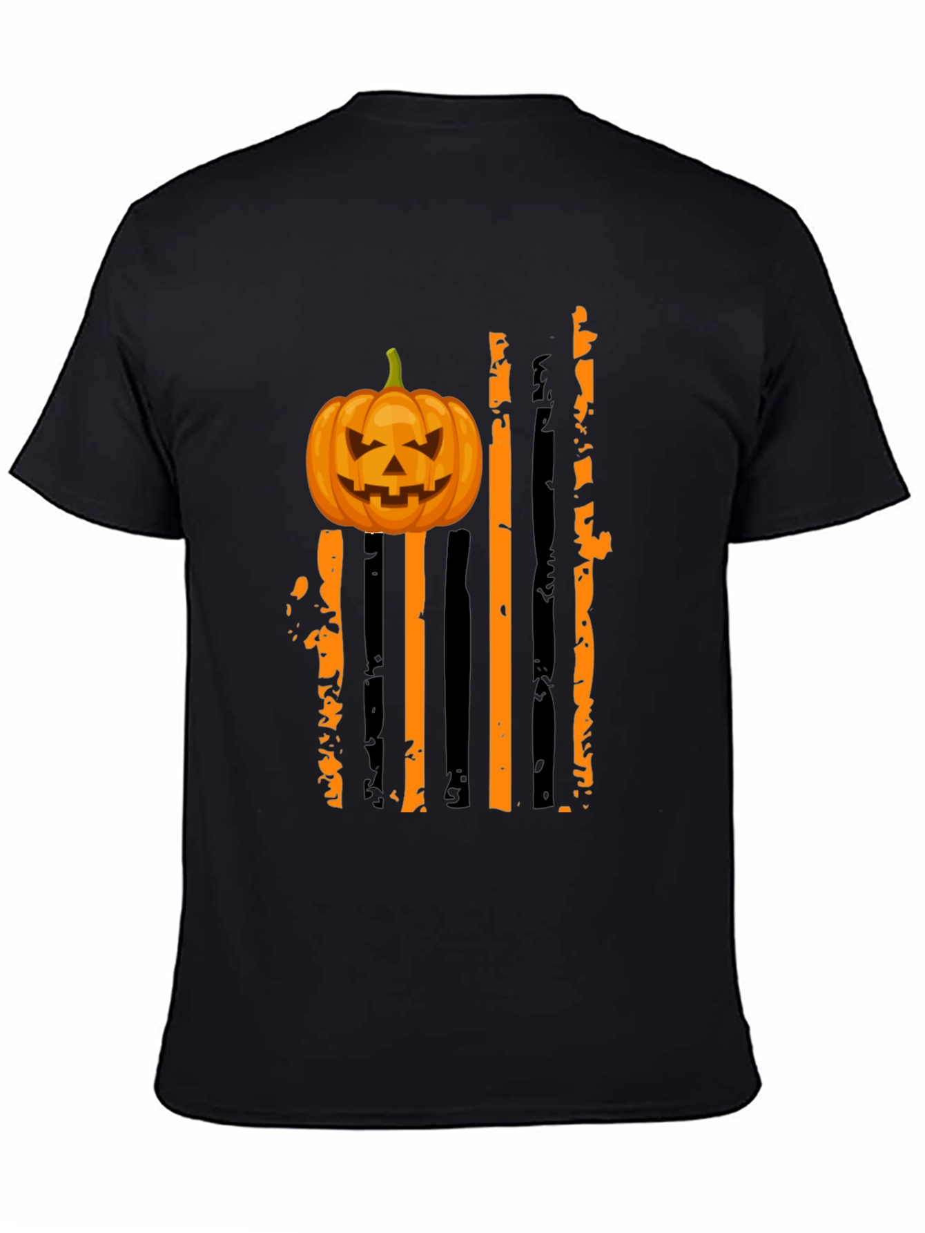 Halloween Pumpkin Striped Tee