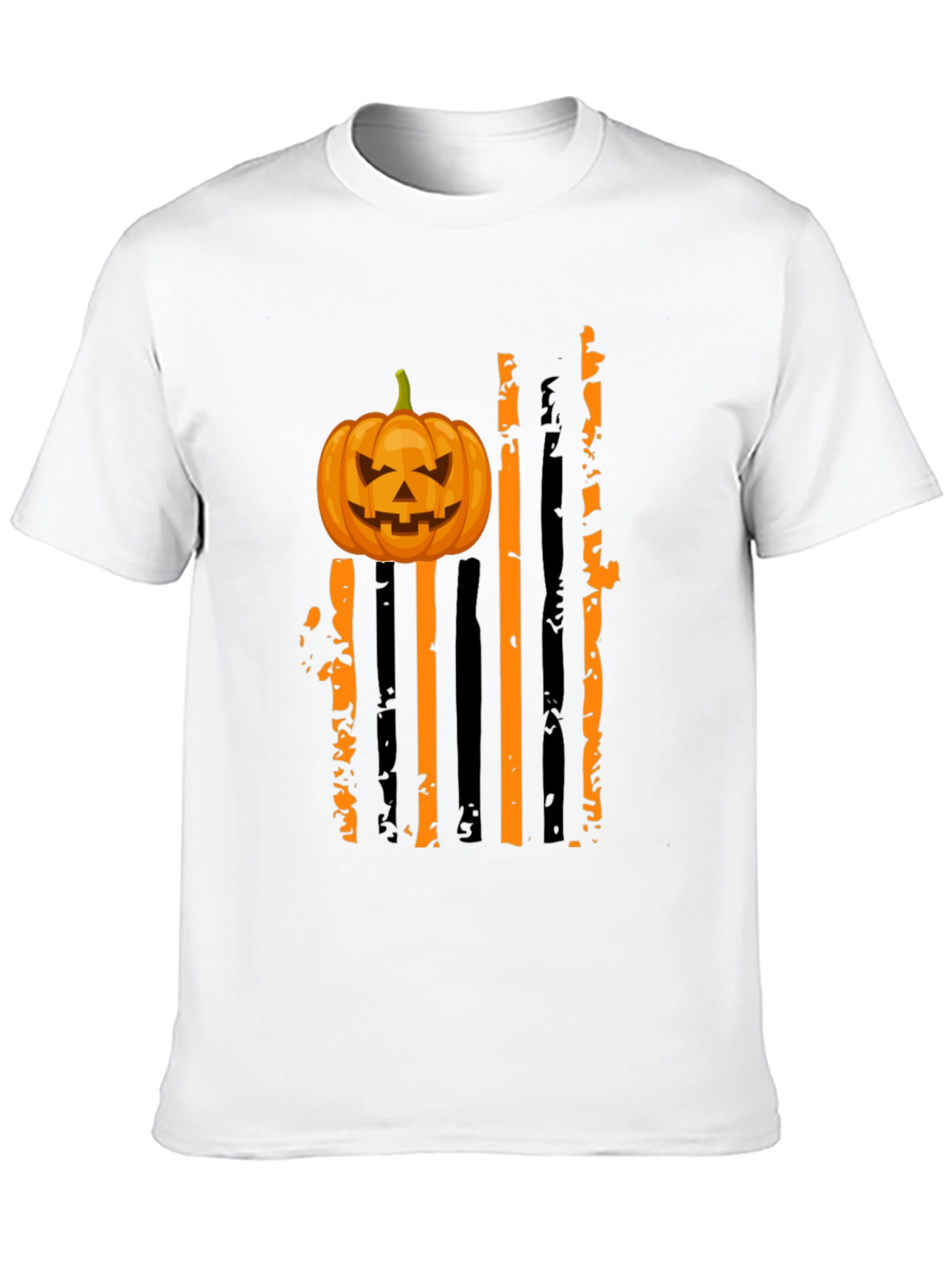 Halloween Pumpkin Striped Tee