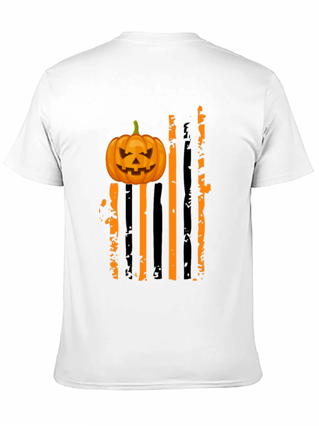 Halloween Pumpkin Striped Tee
