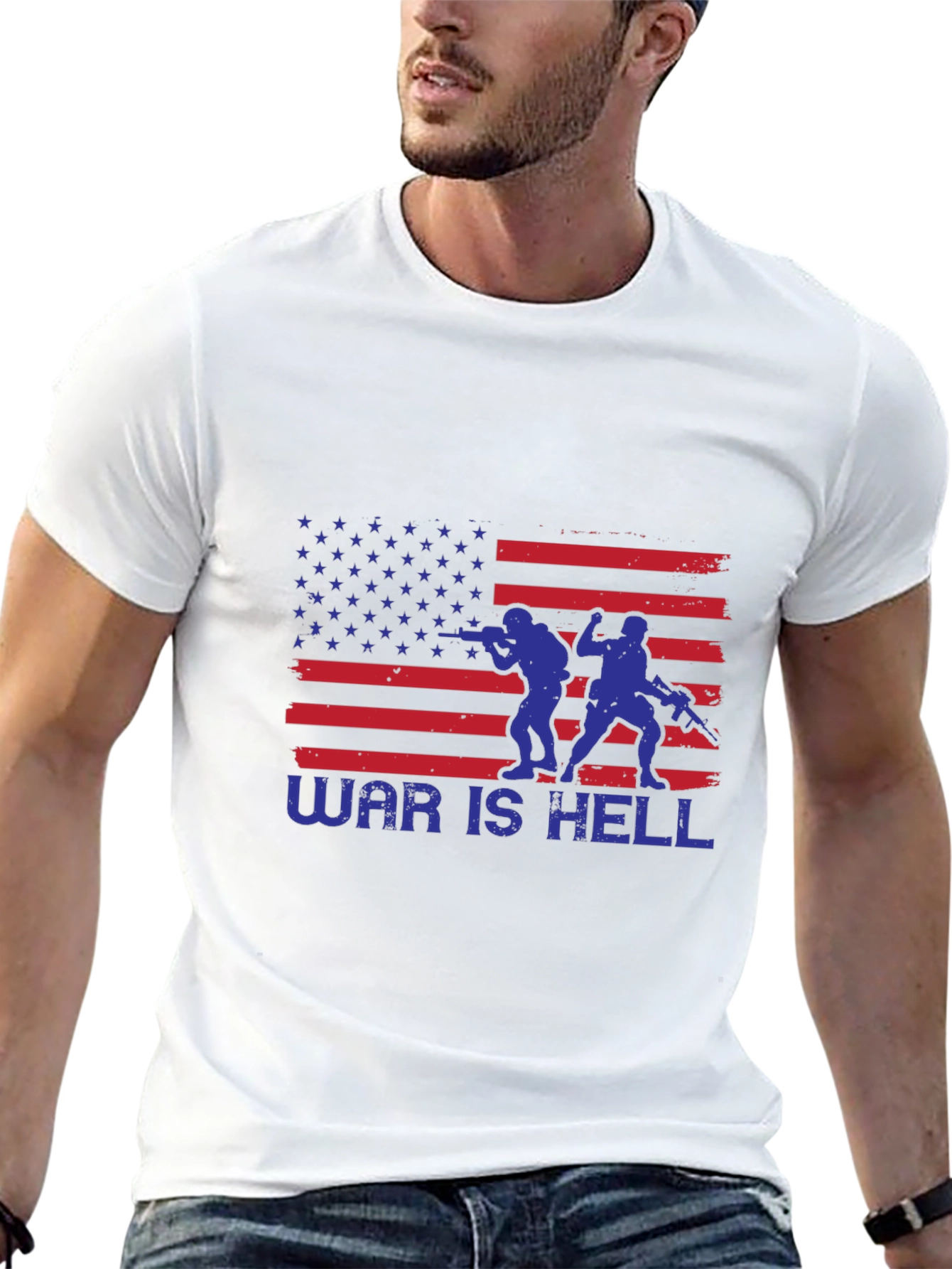War is Hell American Flag T-Shirt