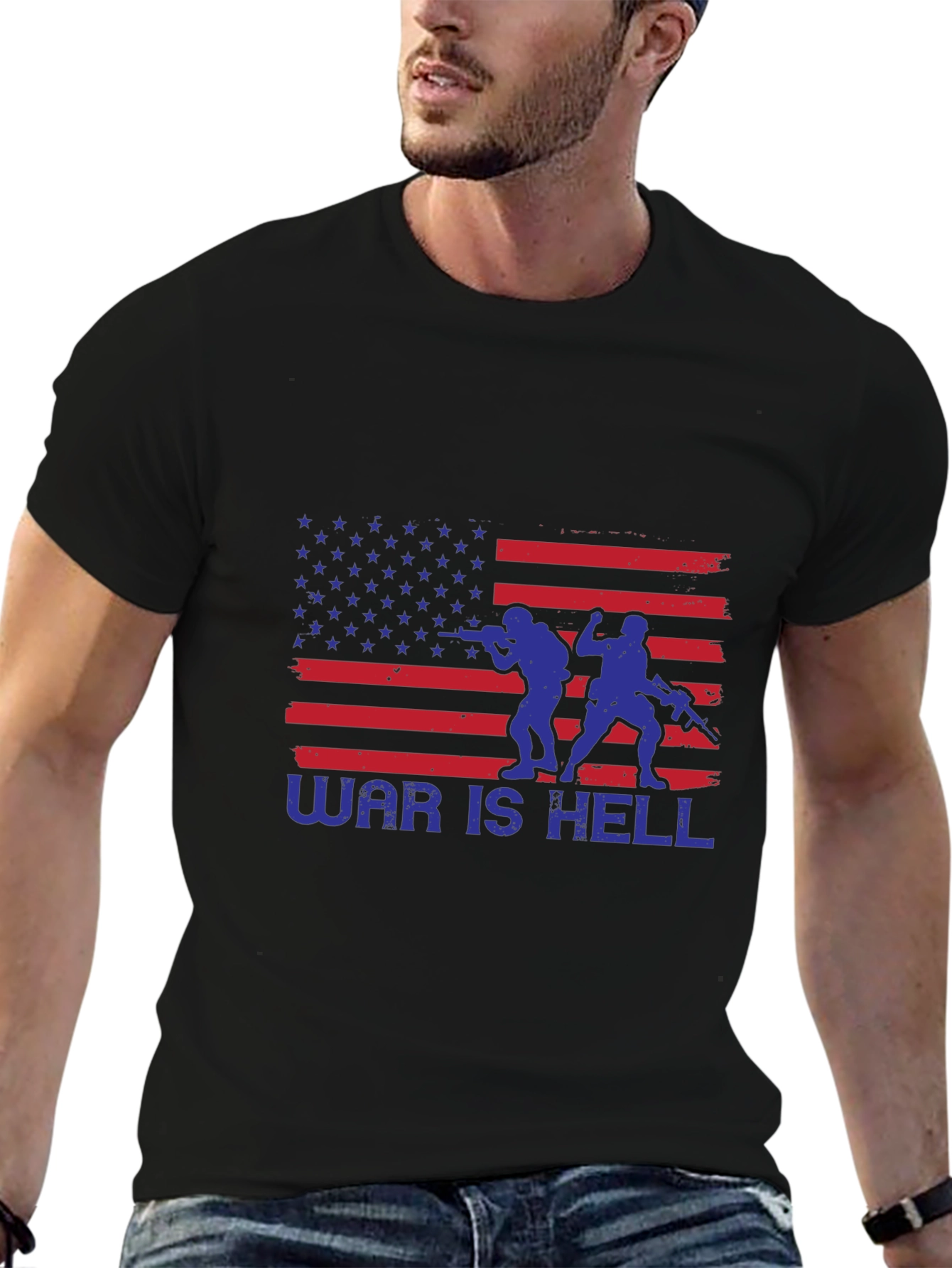War is Hell American Flag T-Shirt