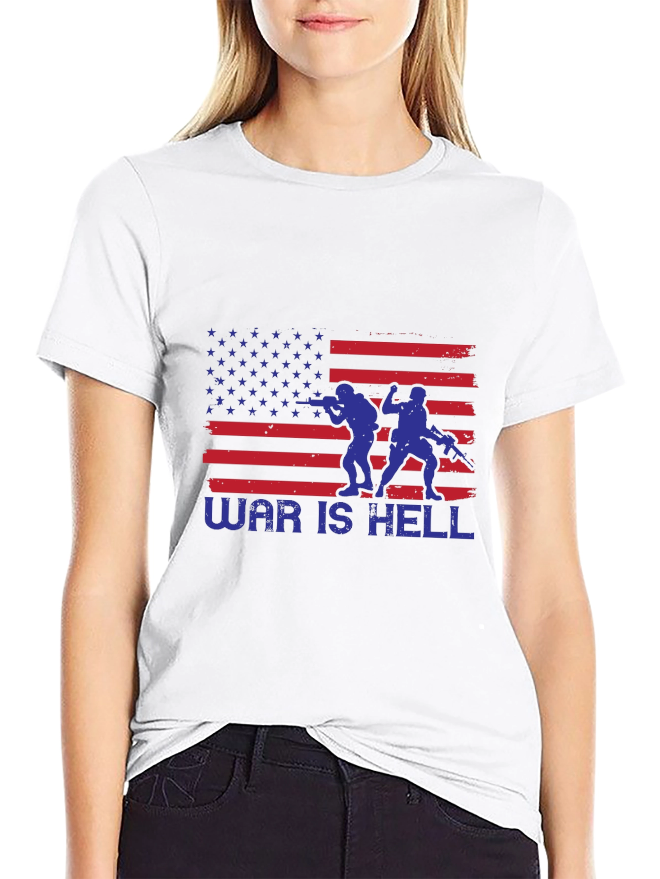 War is Hell American Flag T-Shirt