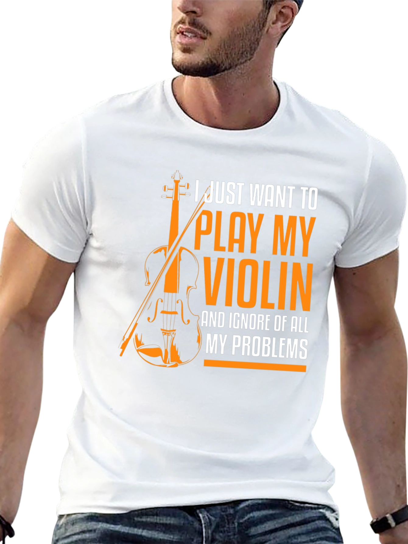 Violin Player Graphic T-Shirt: Ignore My Problems Tee