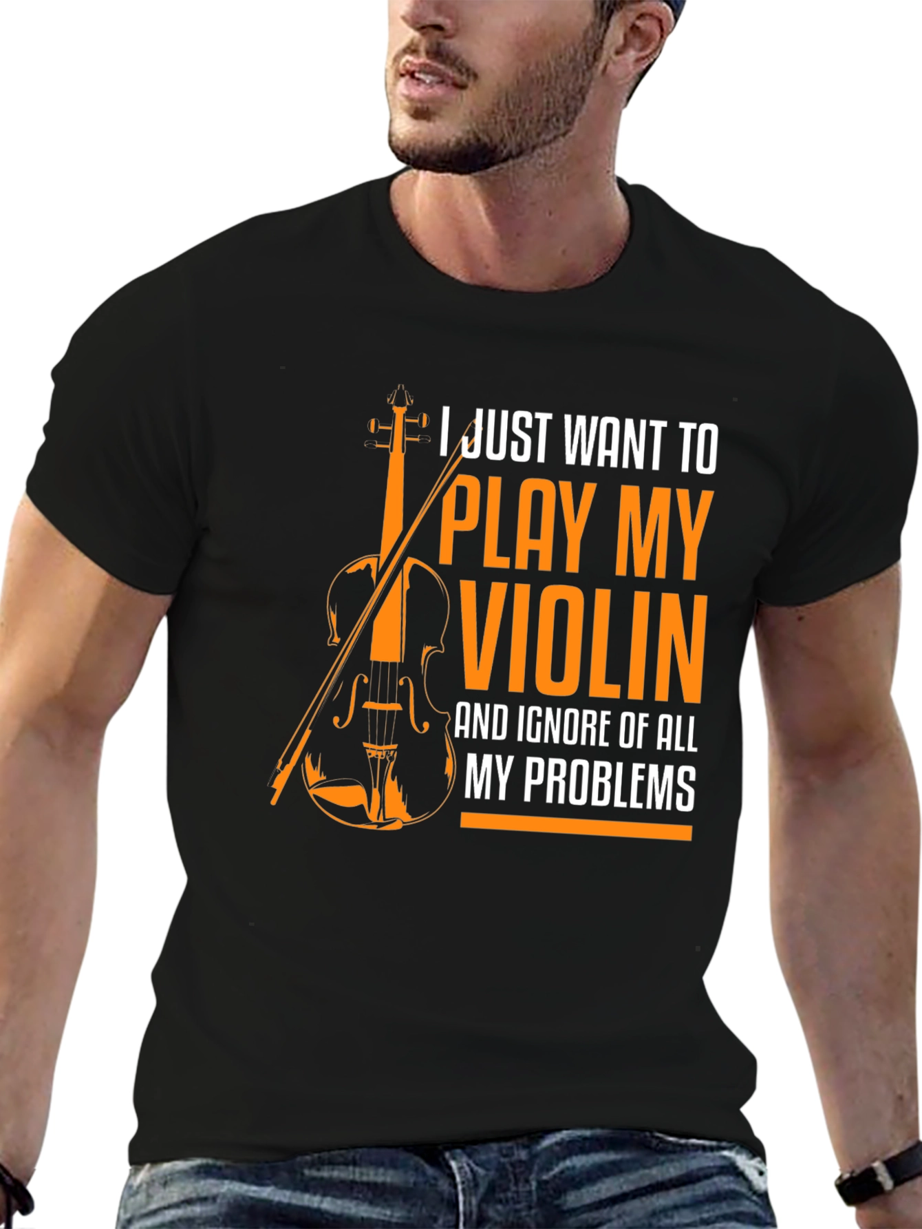 Violin Player Graphic T-Shirt: Ignore My Problems Tee