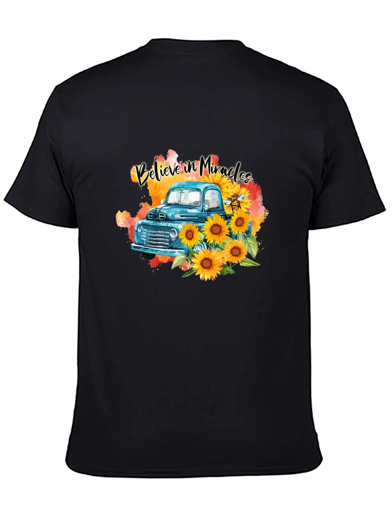 Believe in Miracles Sunflower Truck T-Shirt