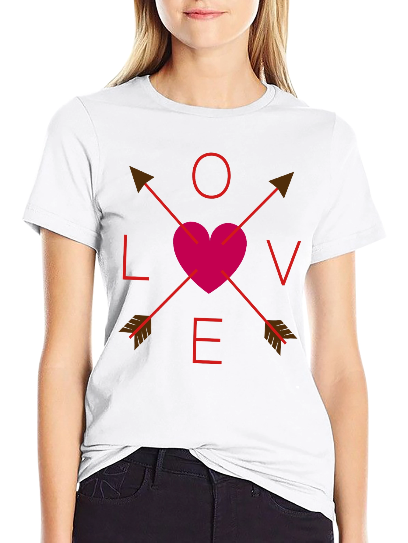 Love Arrows Heart Graphic Tee