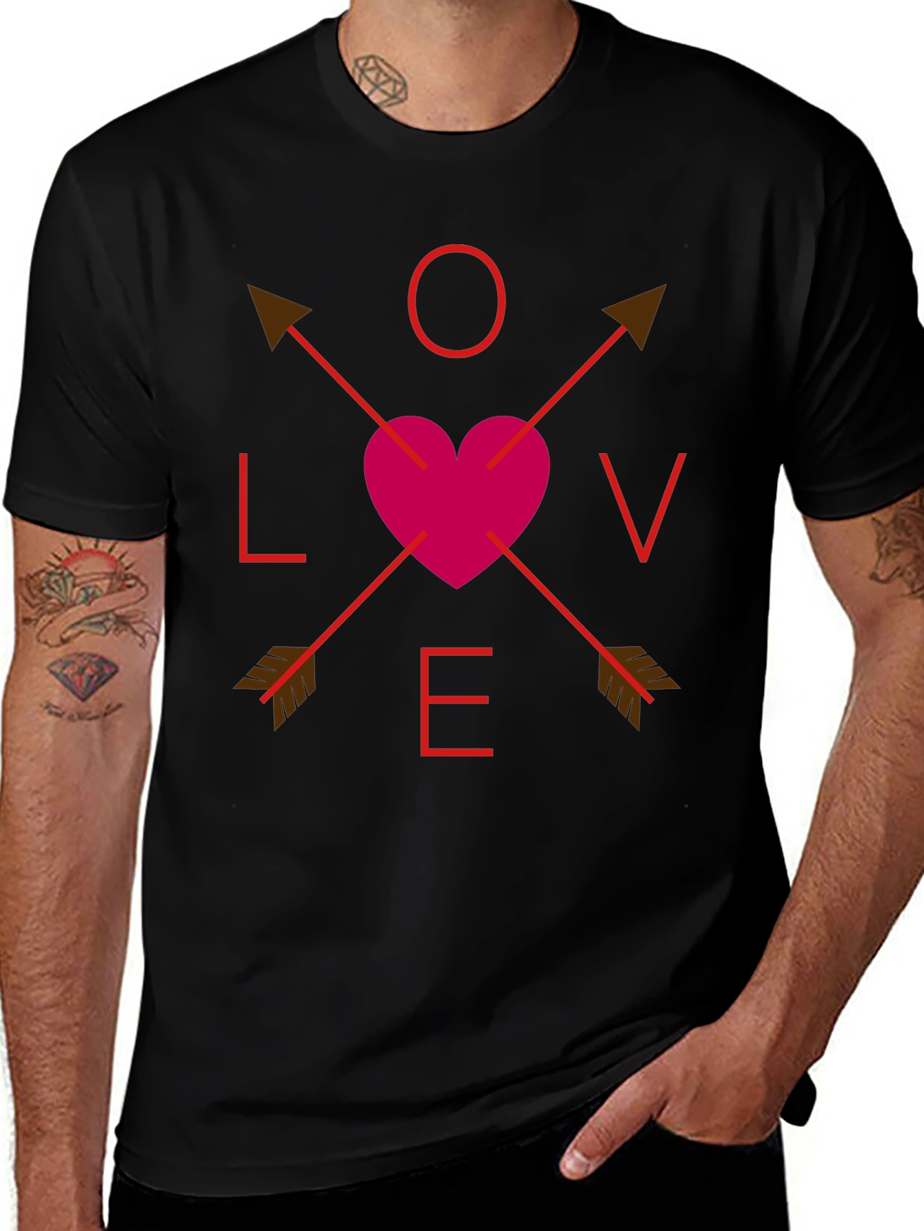 Love Arrows Heart Graphic Tee