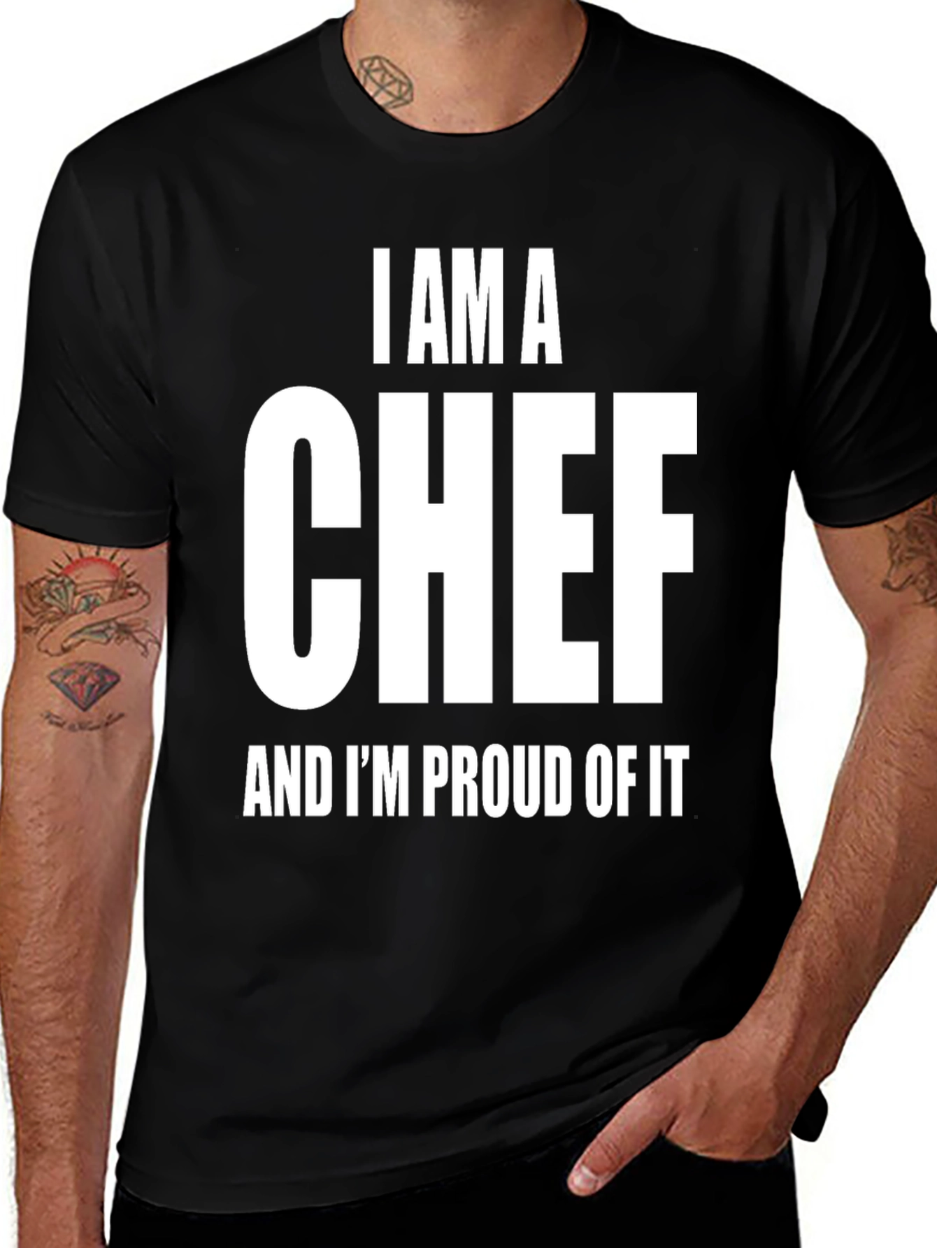 I AM A CHEF Proud T-Shirt - Black