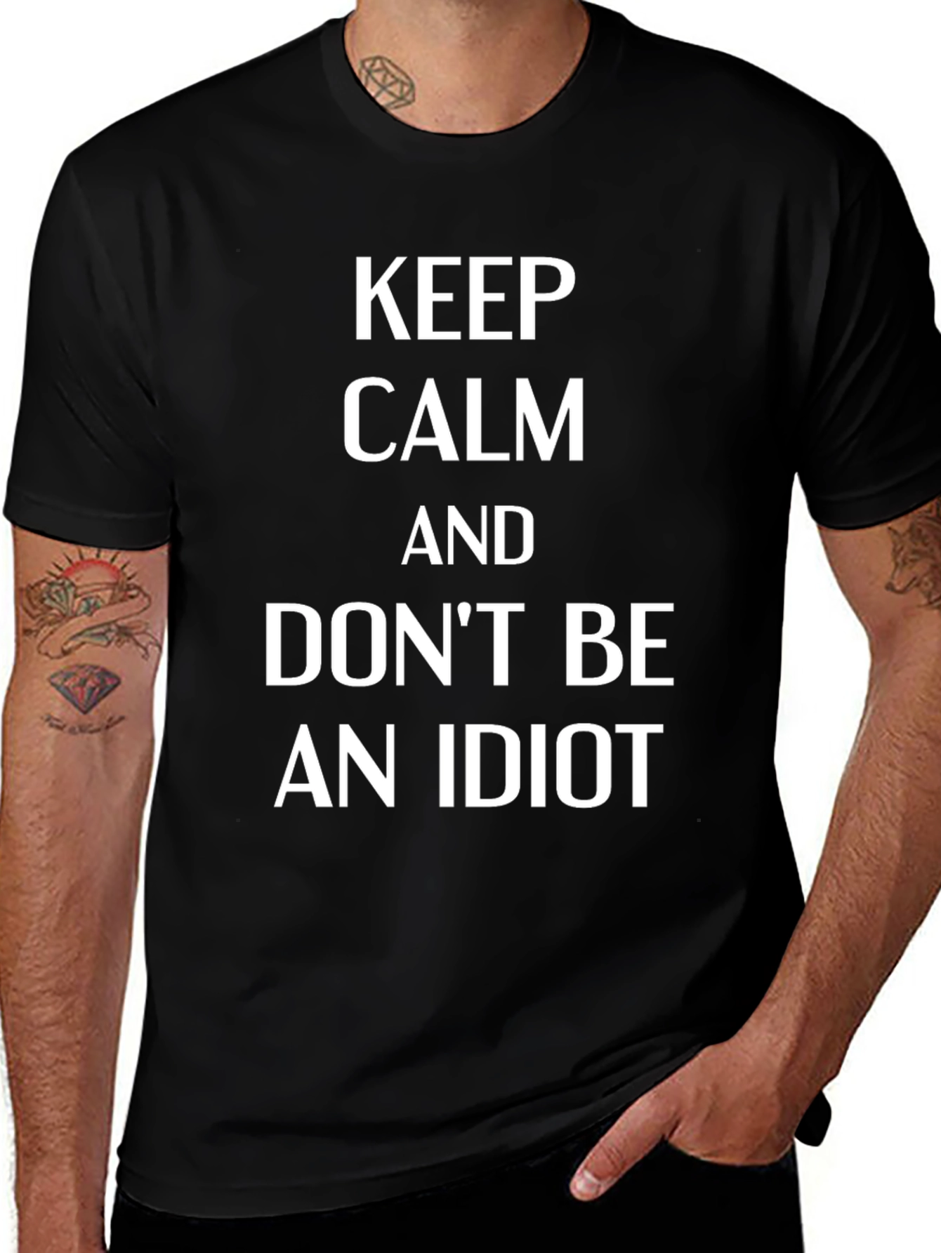 Keep Calm Slogan Graphic Tee