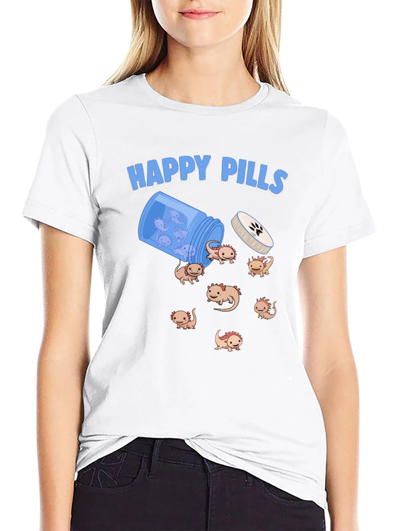 Happy Axolotl Pills T-Shirt