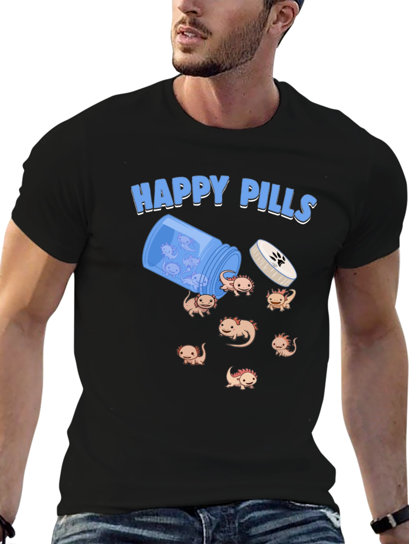 Happy Axolotl Pills T-Shirt