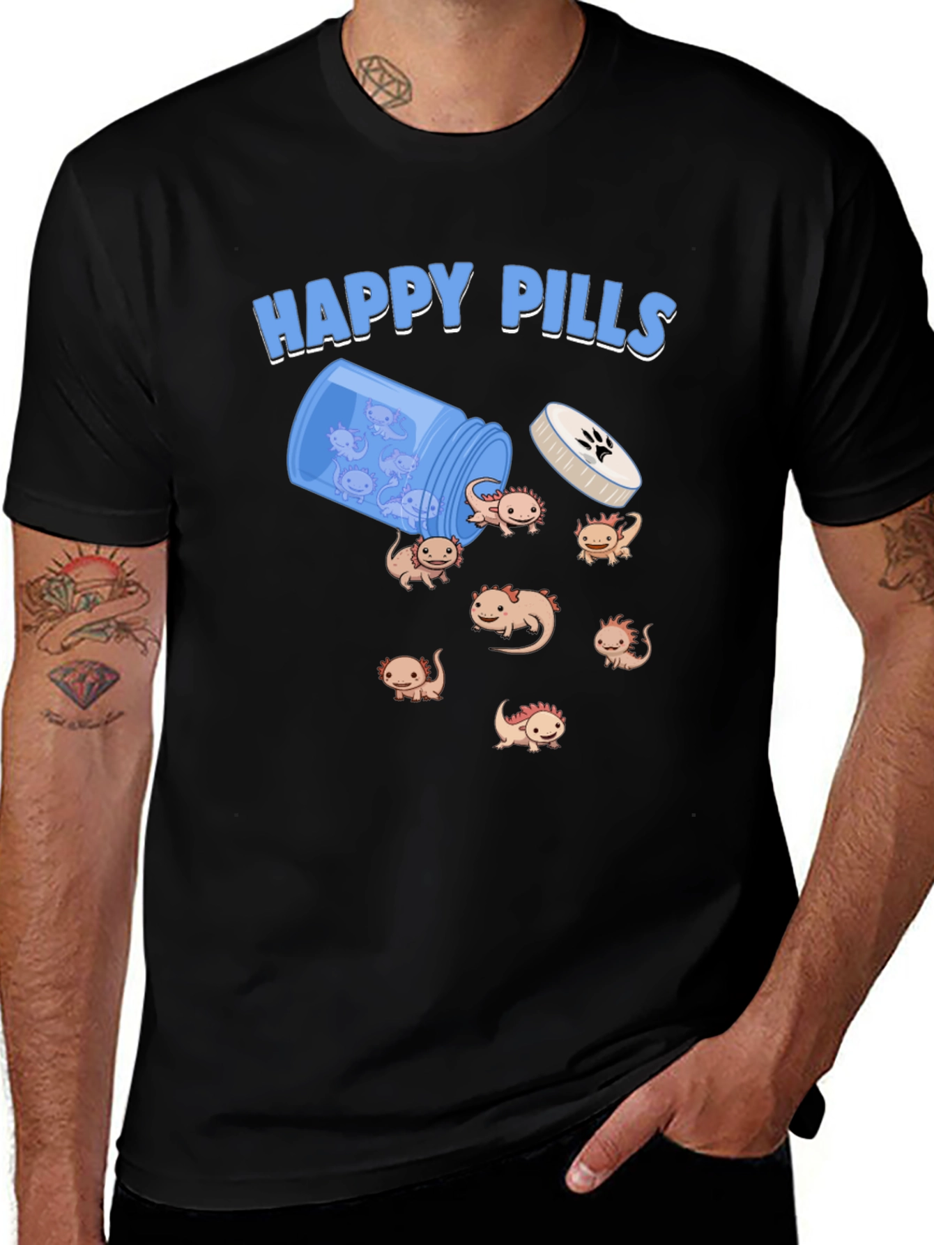 Happy Axolotl Pills T-Shirt