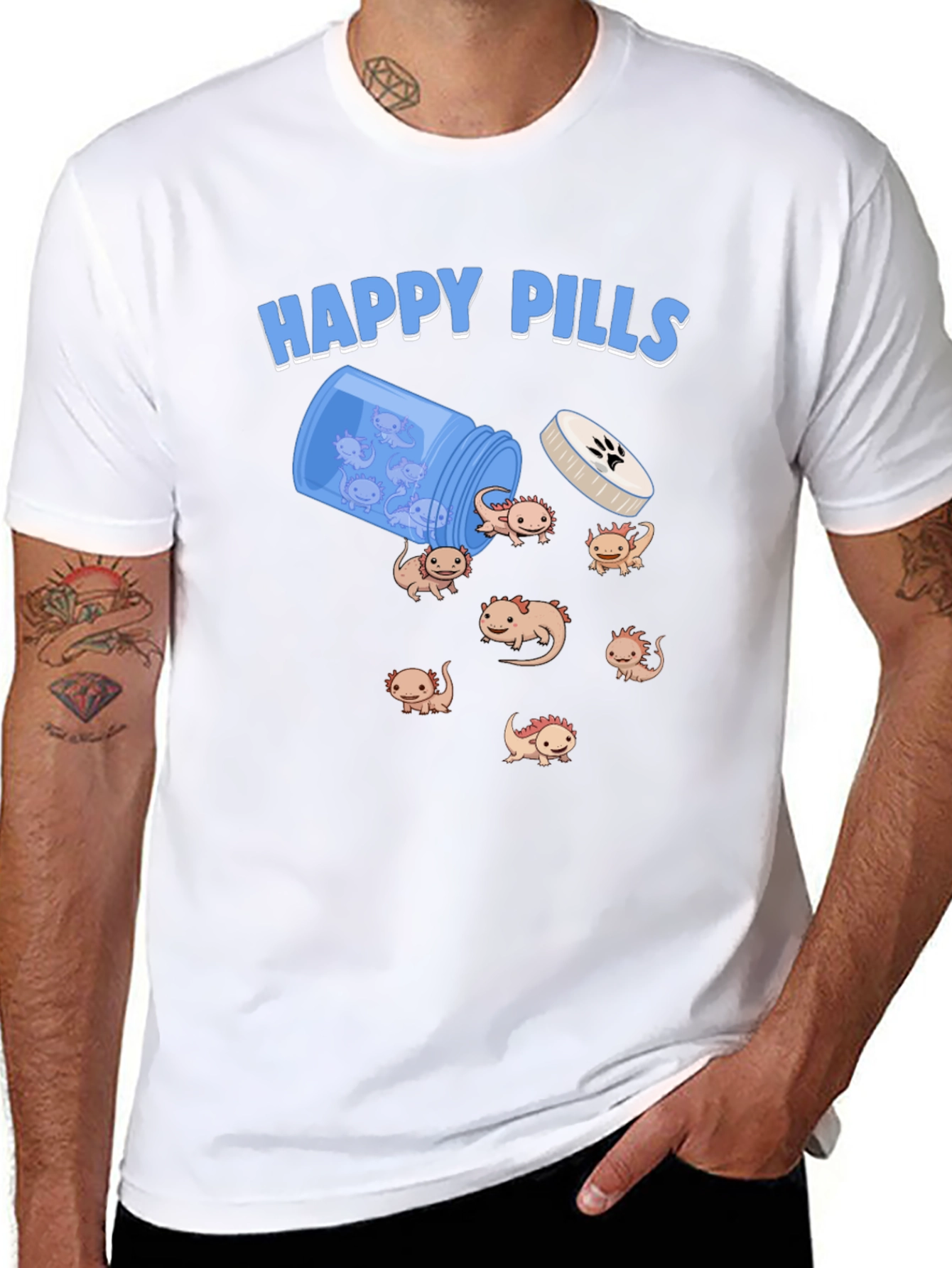 Happy Axolotl Pills T-Shirt