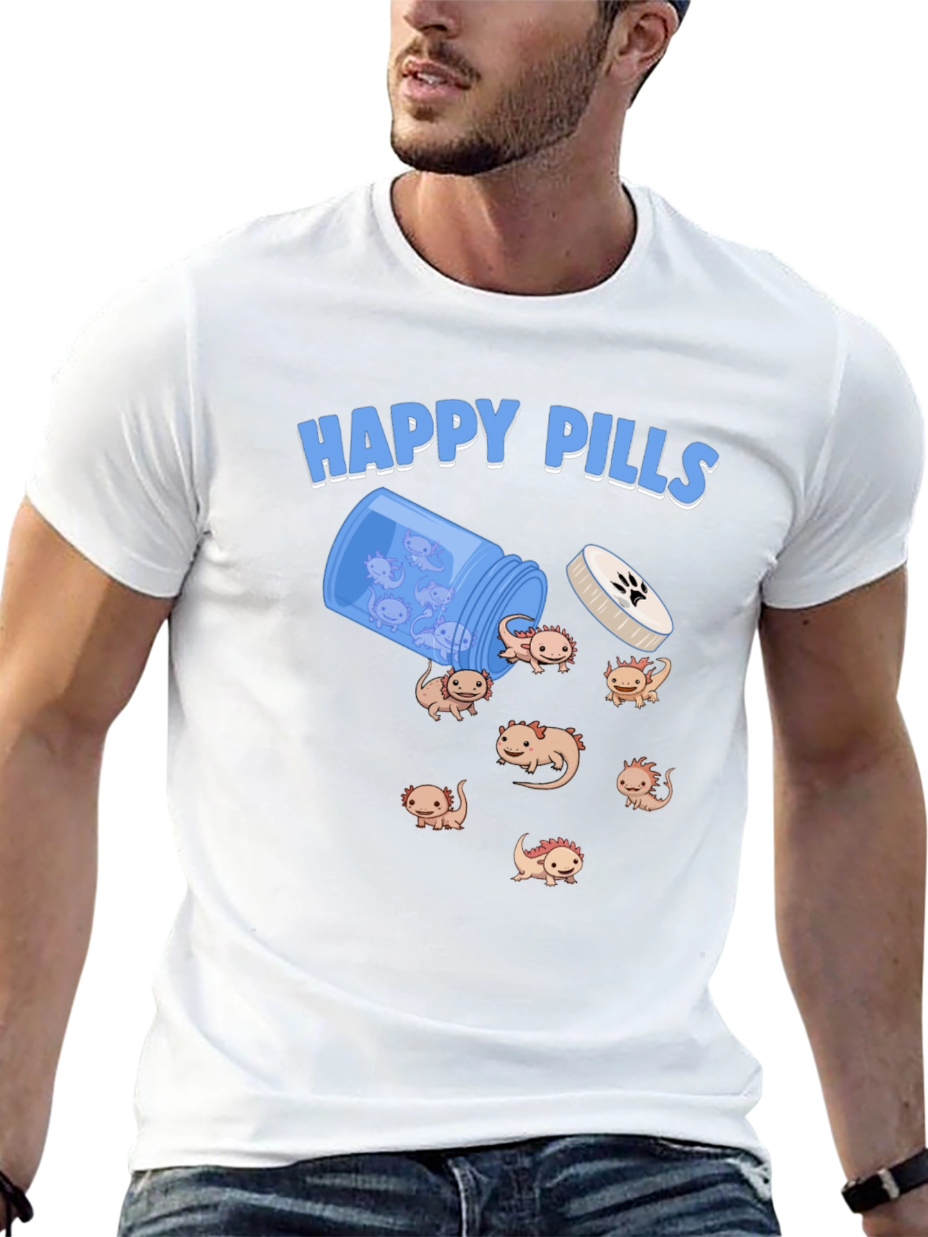 Happy Axolotl Pills T-Shirt