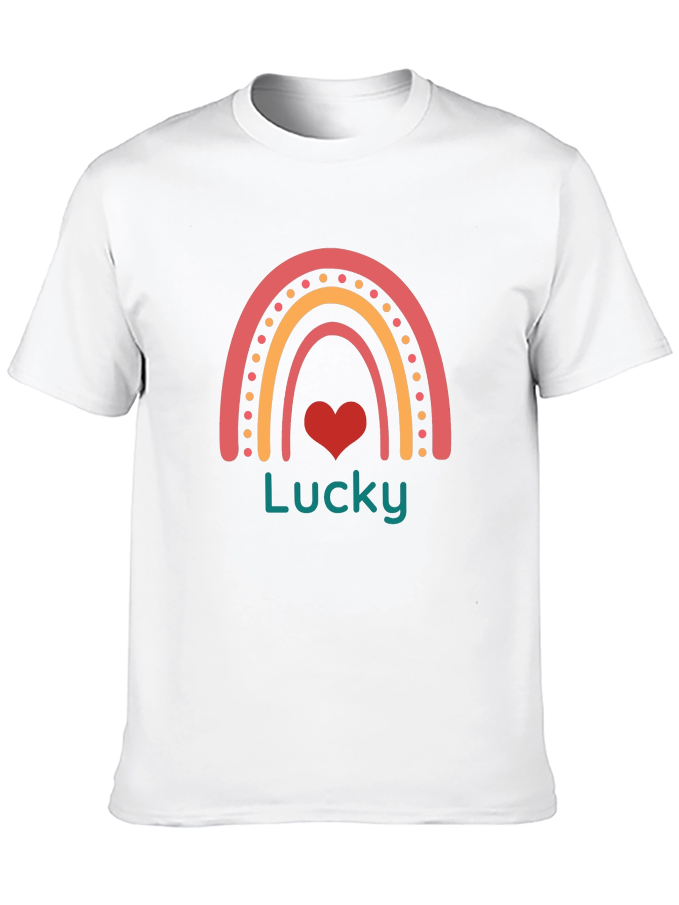 Lucky Rainbow Heart Graphic Tee