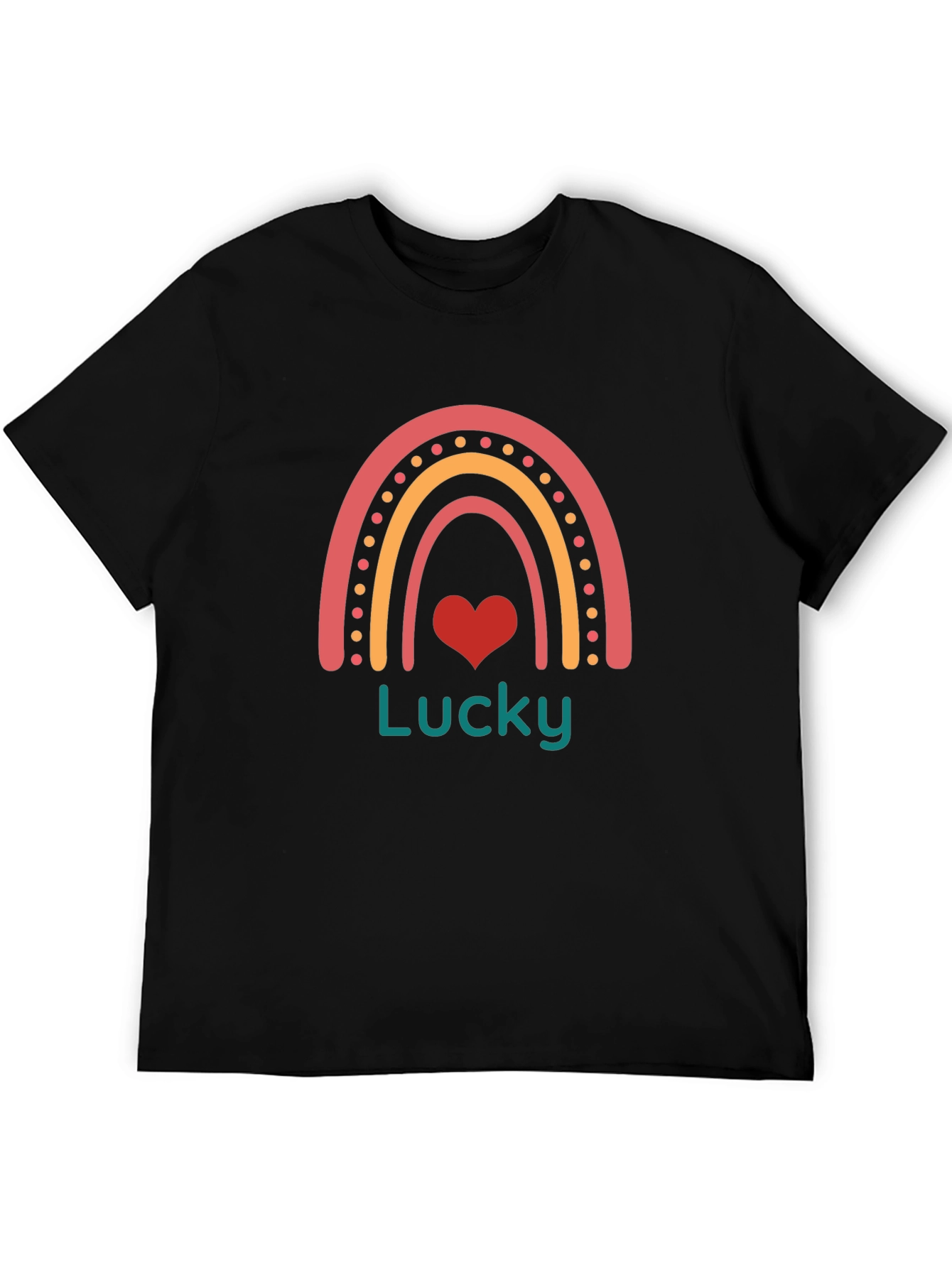 Lucky Rainbow Heart Graphic Tee