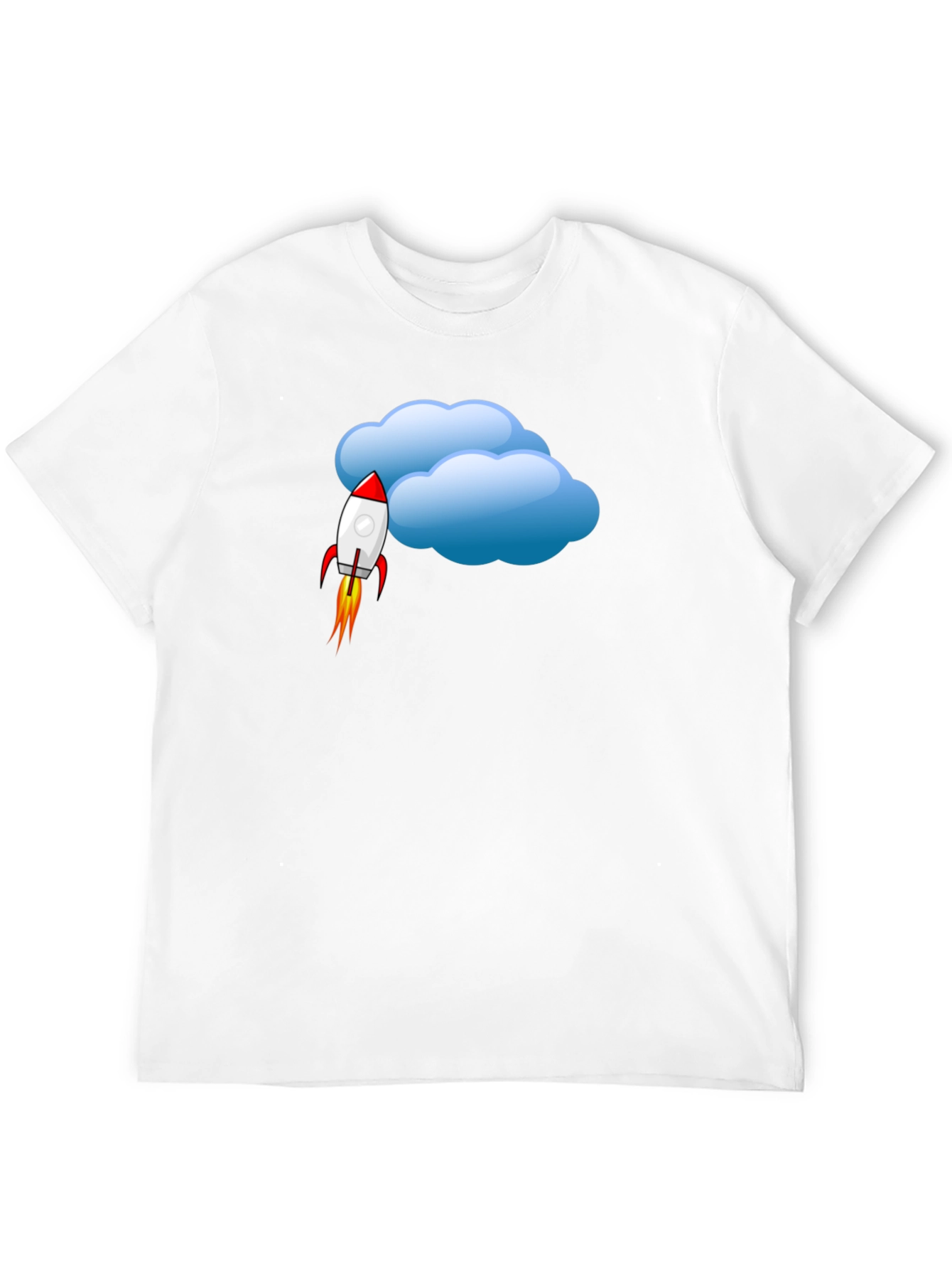 Rocket Cloud Graphic T-Shirt - Soft Cotton Blend