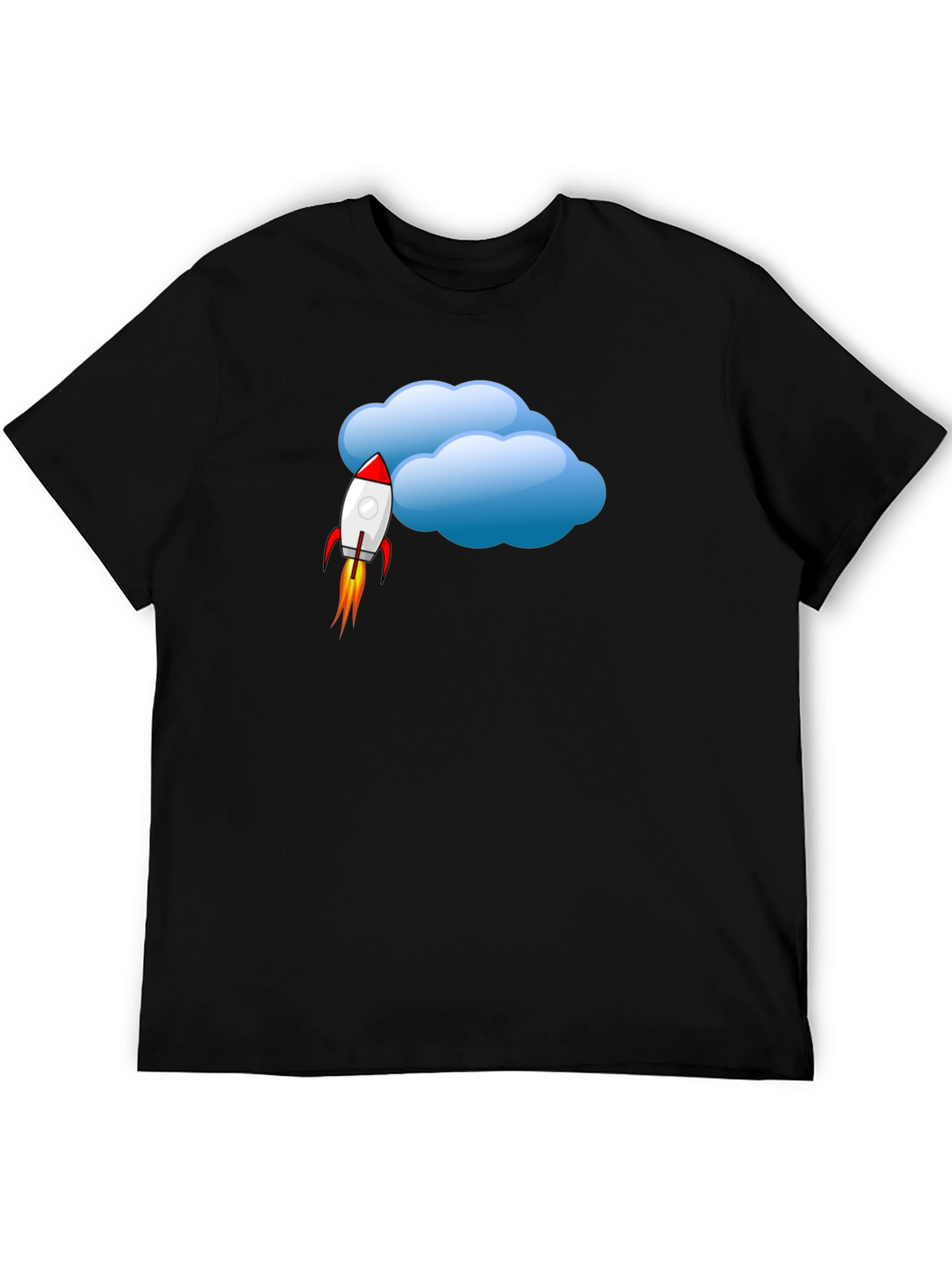 Rocket Cloud Graphic T-Shirt - Soft Cotton Blend