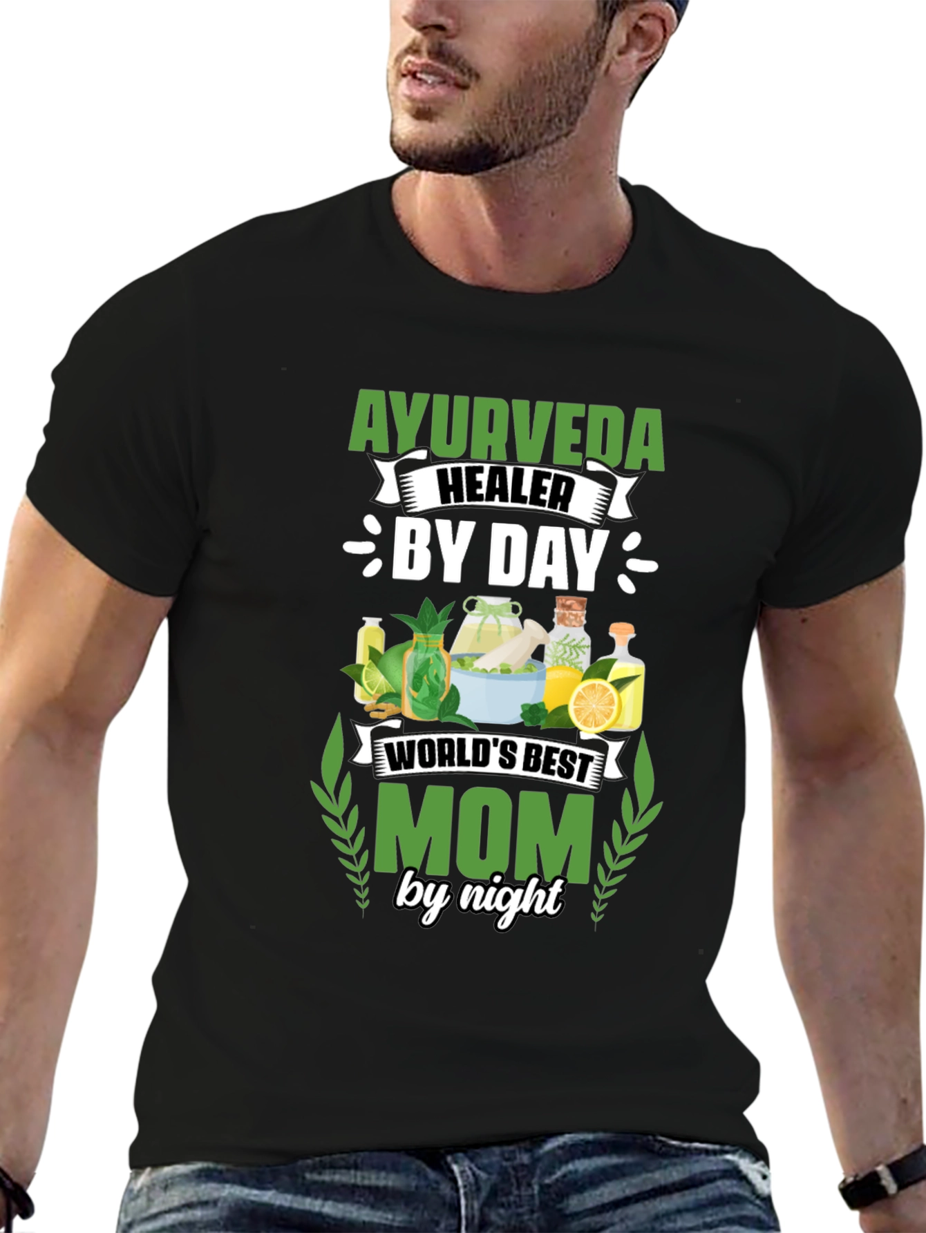 Ayurveda Healer Mom T-Shirt - By Day By Night