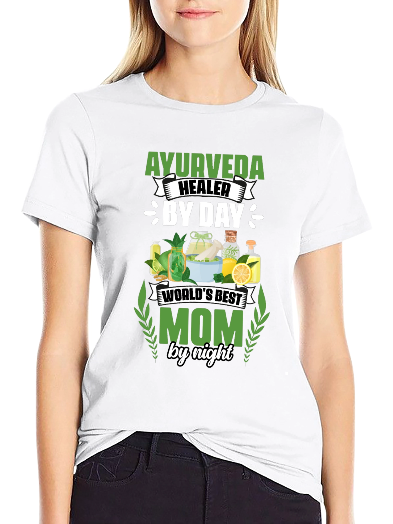 Ayurveda Healer Mom T-Shirt - By Day By Night