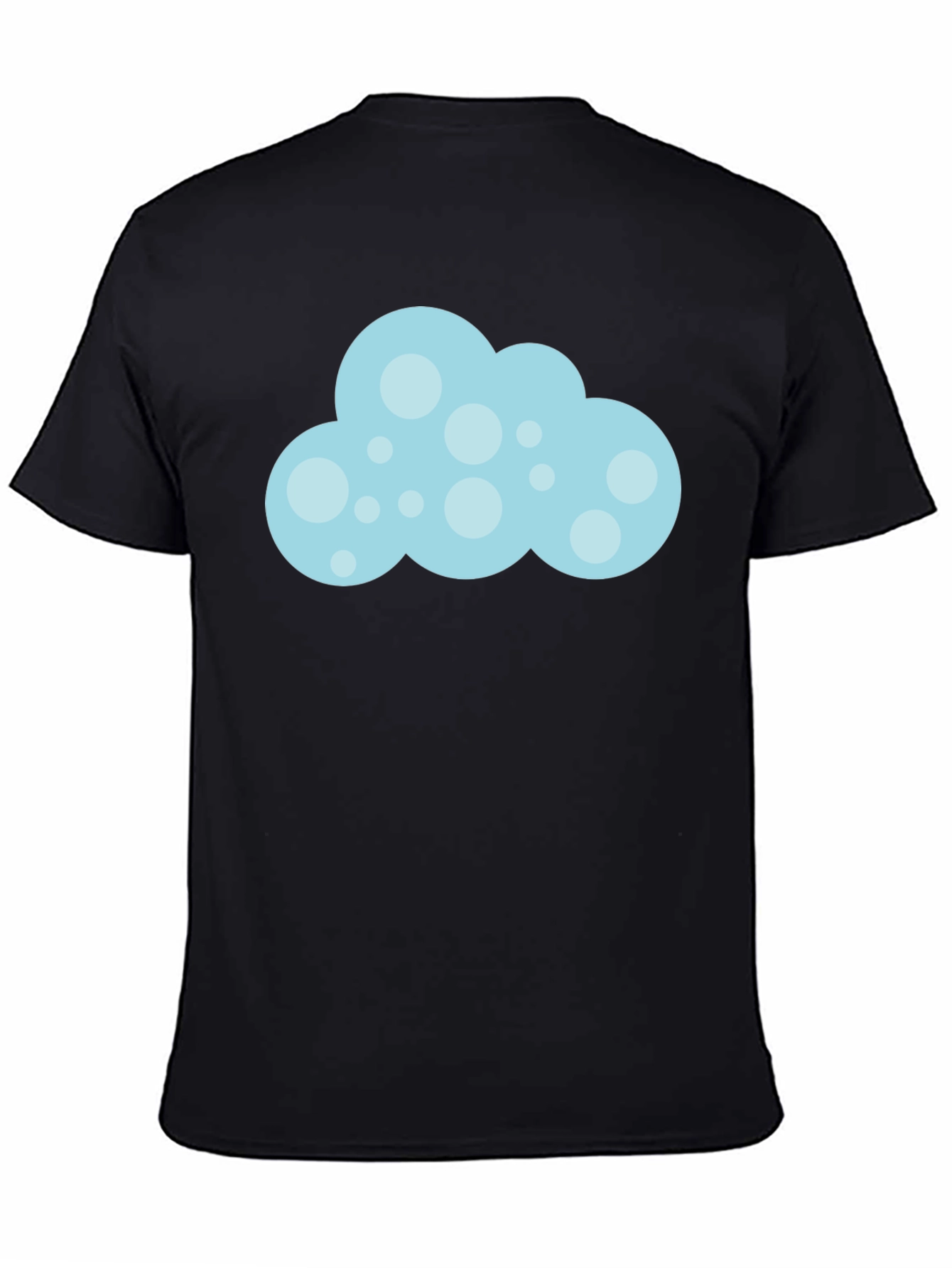 Fun Cloud Graphic Black T-Shirt