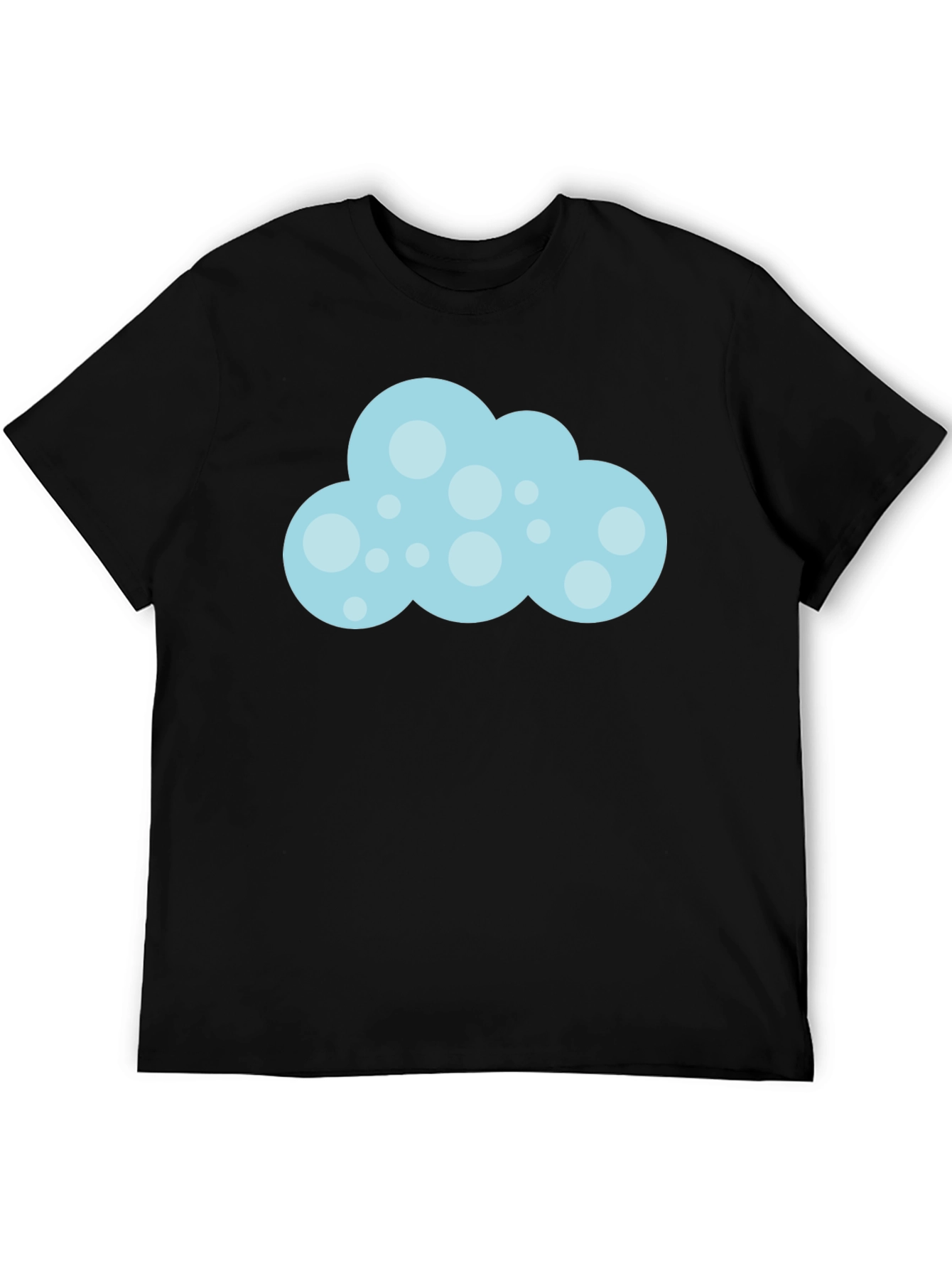 Fun Cloud Graphic Black T-Shirt