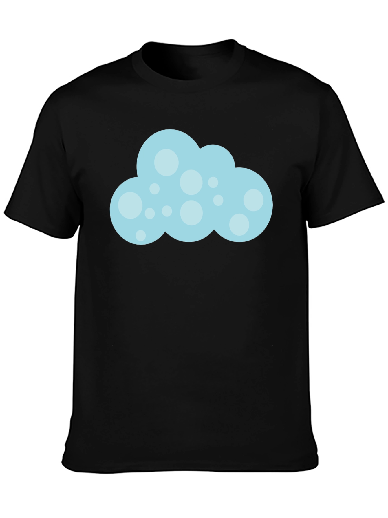 Fun Cloud Graphic Black T-Shirt