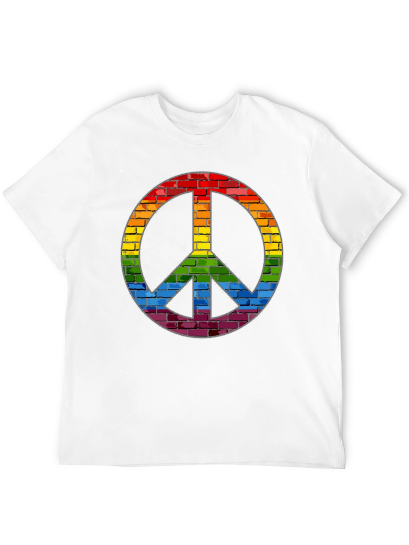 Rainbow Brick Peace Sign T-Shirt