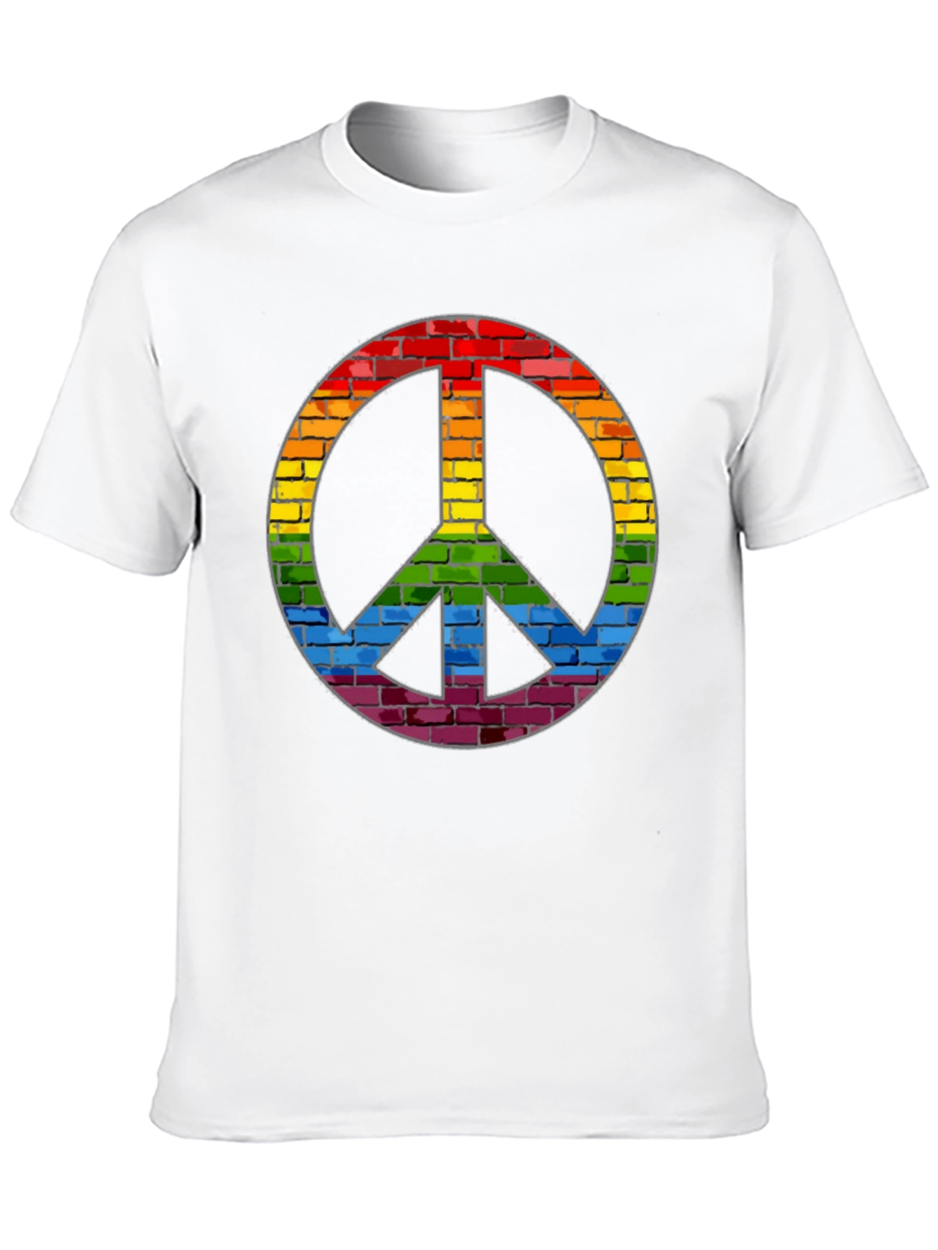 Rainbow Brick Peace Sign T-Shirt