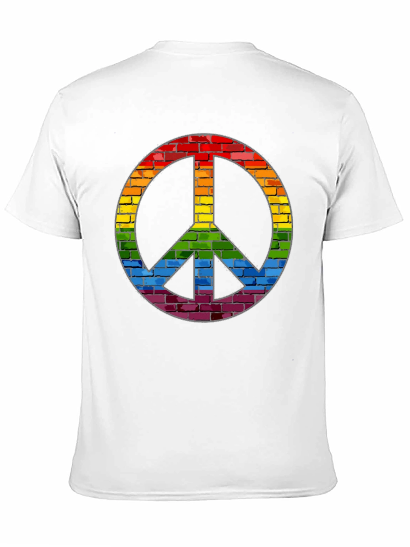 Rainbow Brick Peace Sign T-Shirt