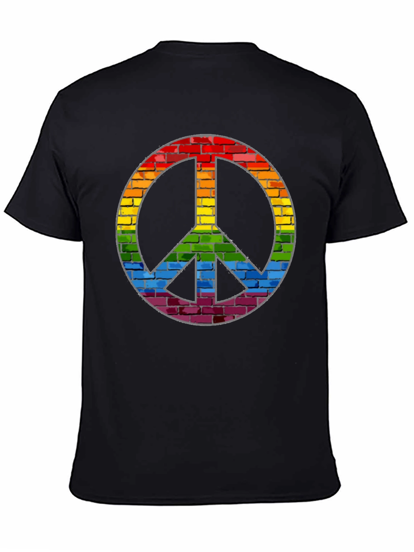Rainbow Brick Peace Sign T-Shirt