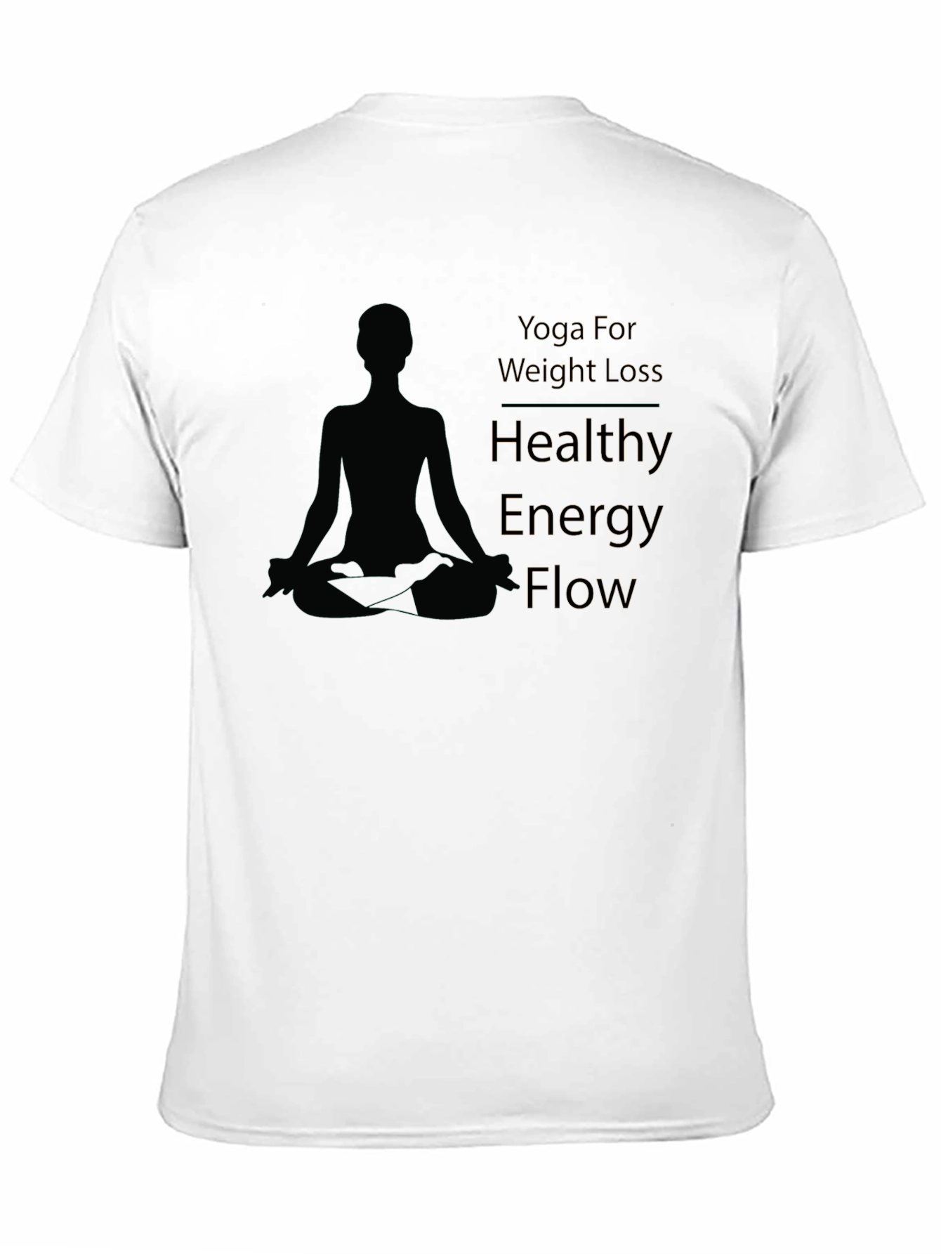 Yoga Weight Loss Healthy Energy Flow Black T-Shirt
