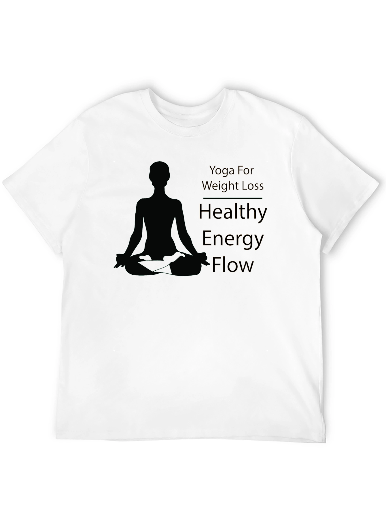 Yoga Weight Loss Healthy Energy Flow Black T-Shirt