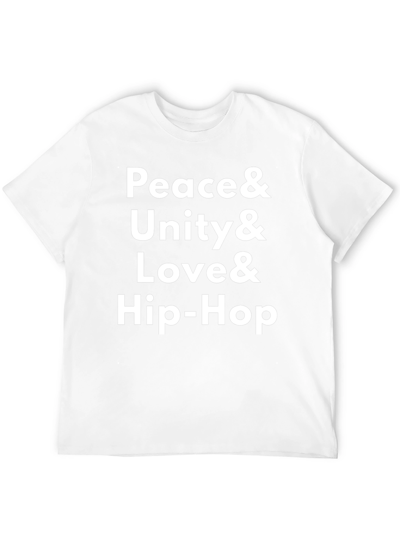 Peace Unity Love Hip-Hop Black T-Shirt