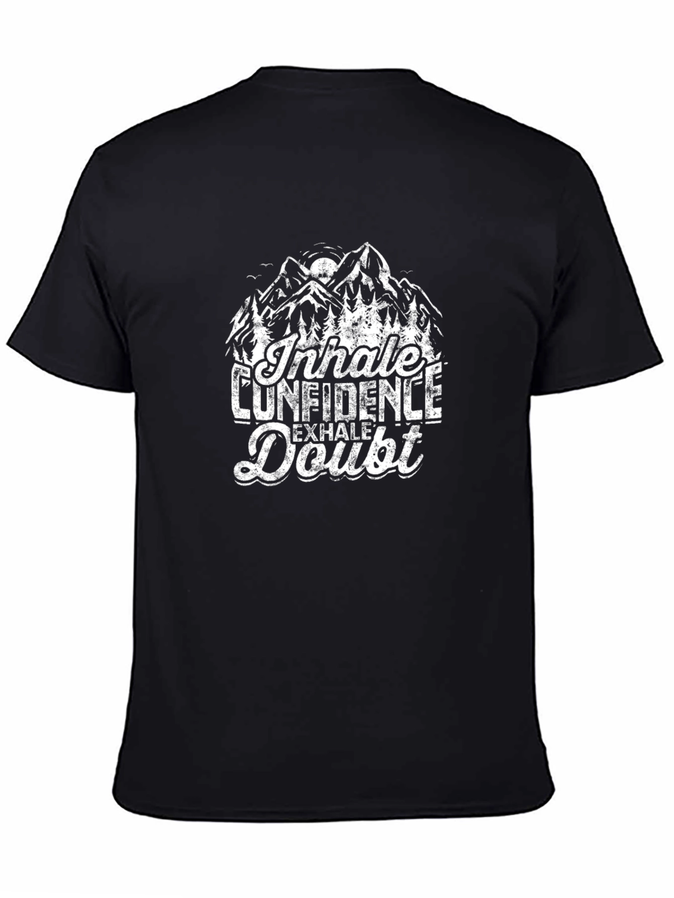 Inhale Confidence Black Graphic T-Shirt