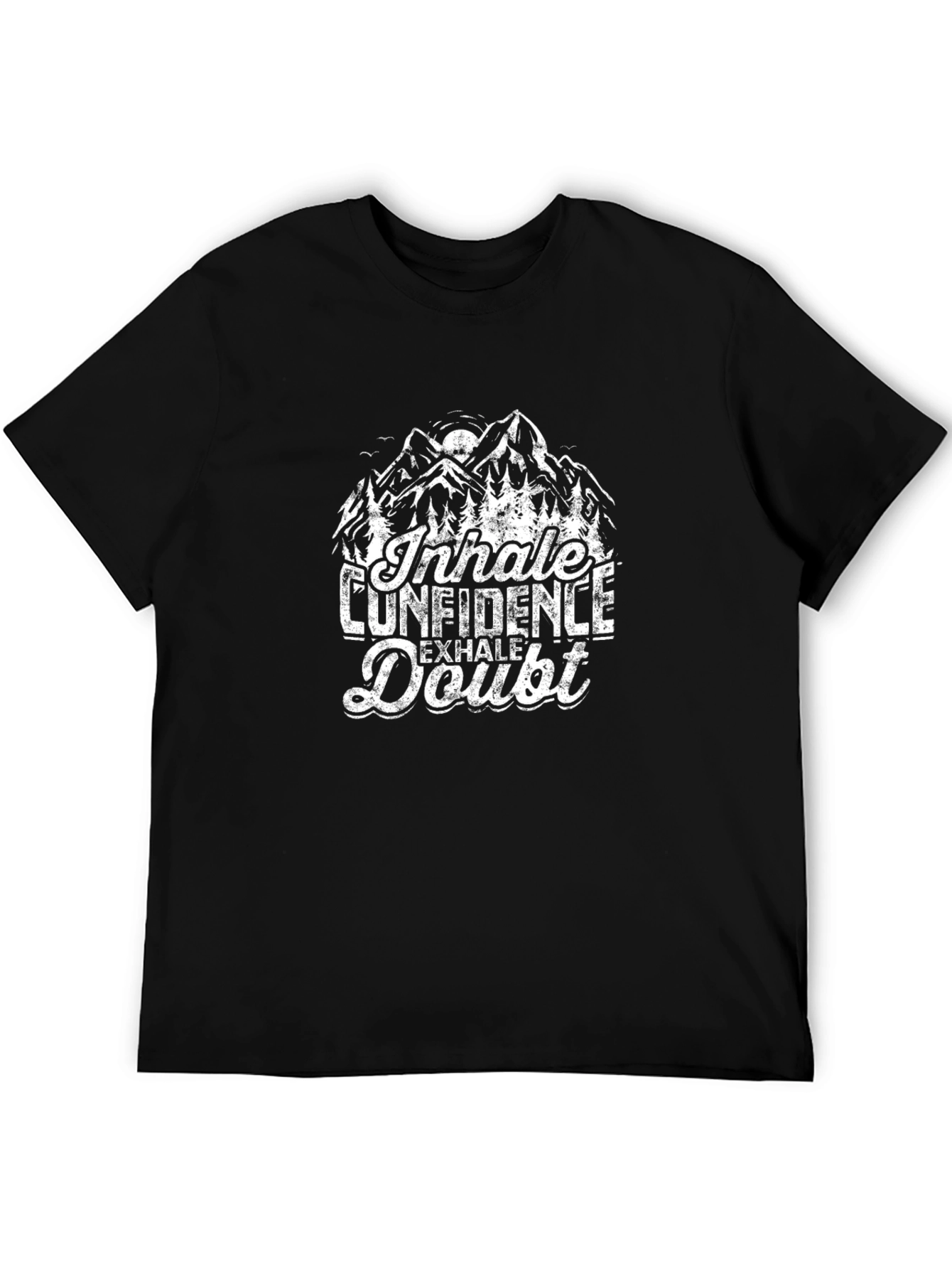 Inhale Confidence Black Graphic T-Shirt