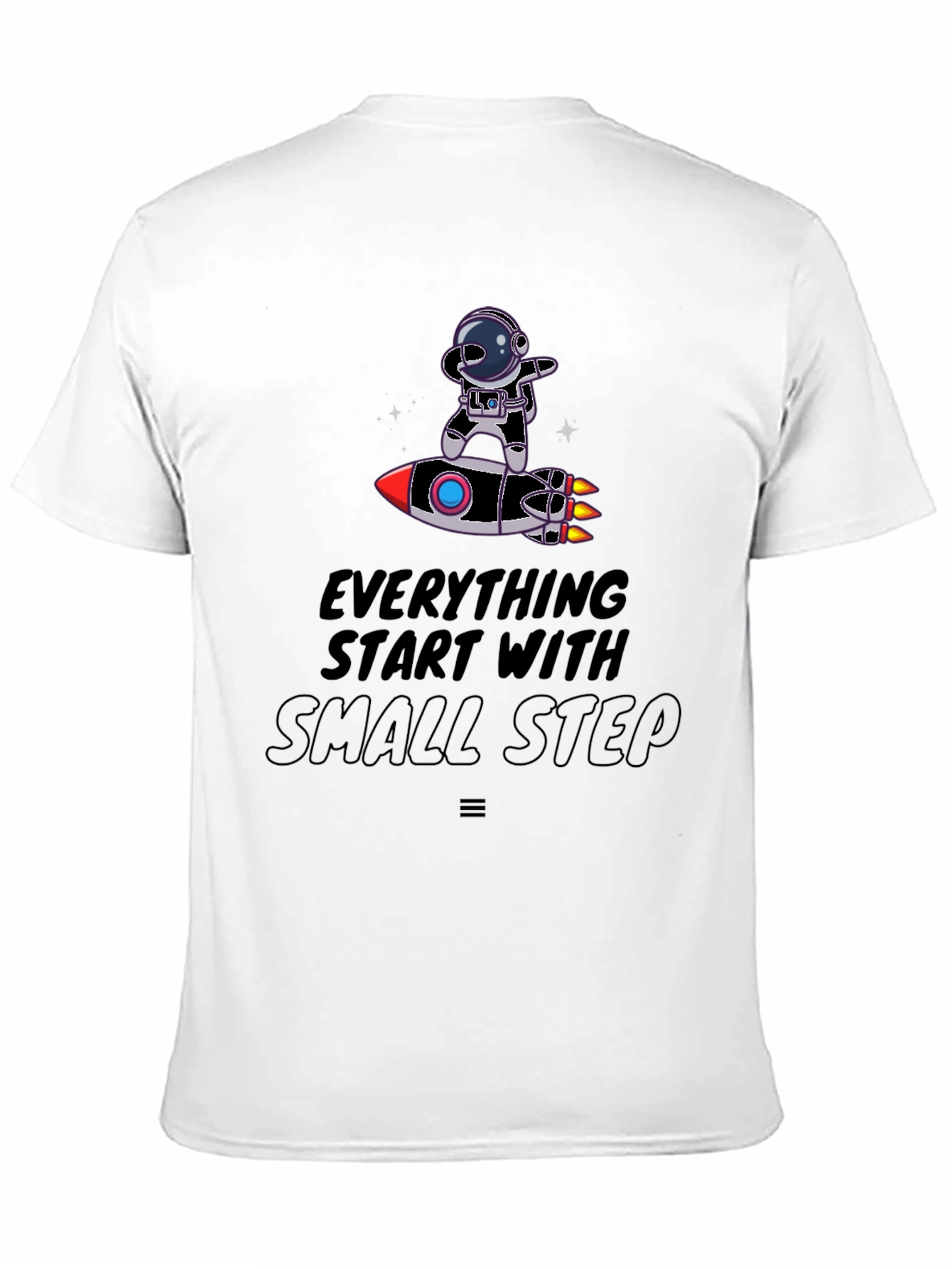 Astronaut on Rocket T-Shirt - Small Steps Matter
