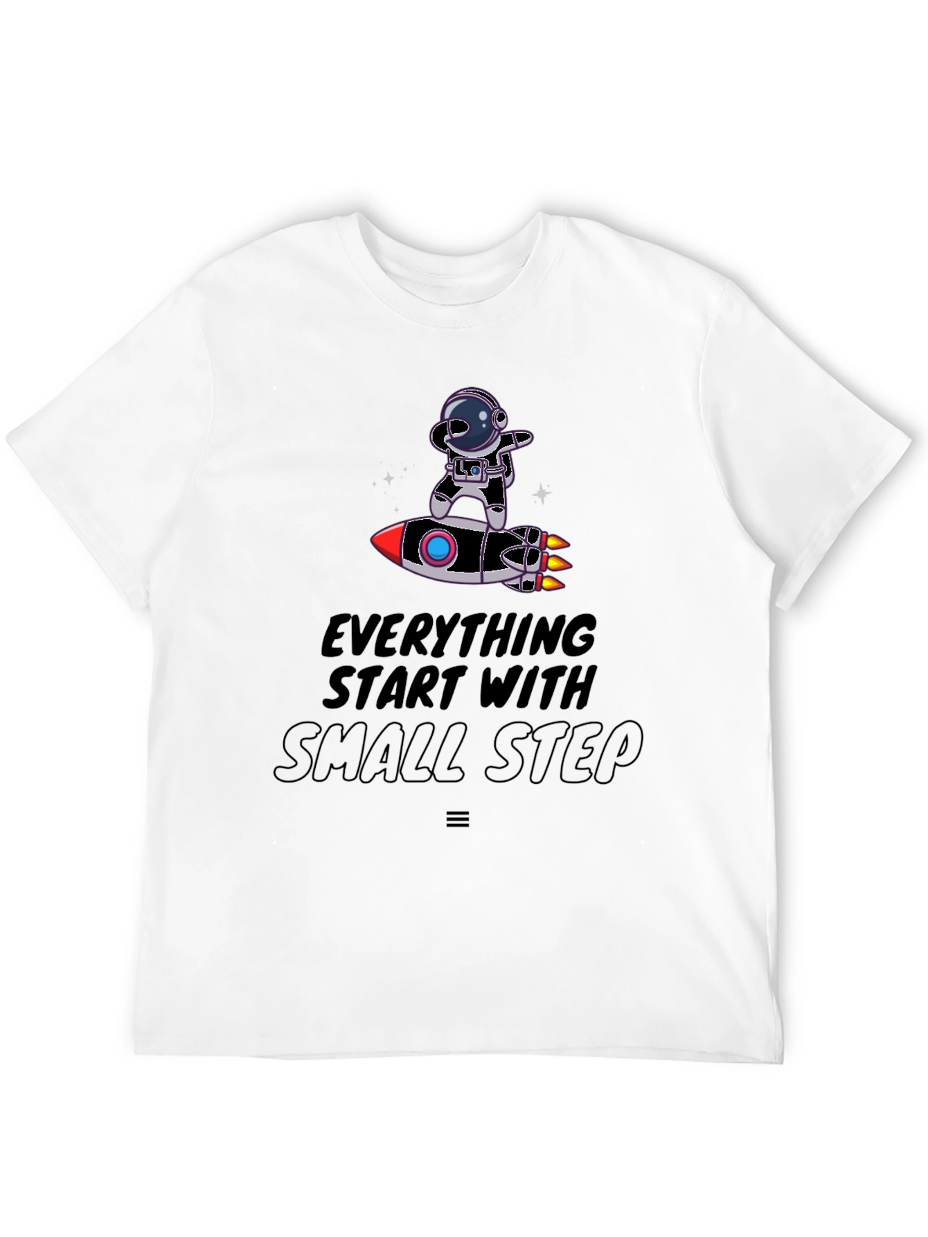 Astronaut on Rocket T-Shirt - Small Steps Matter