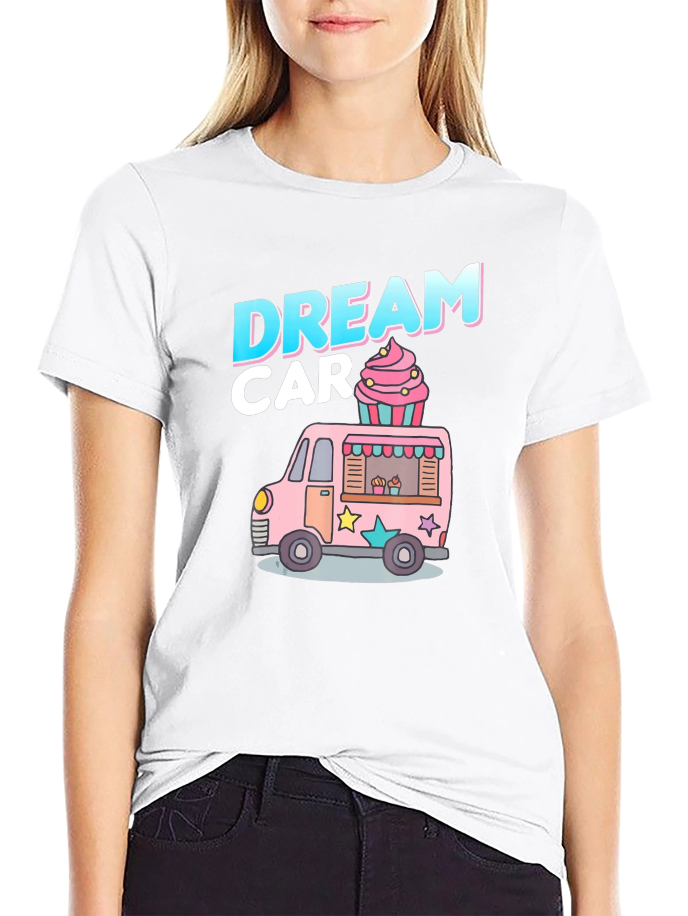 Dream Car Cupcake Truck Graphic Tee - Black