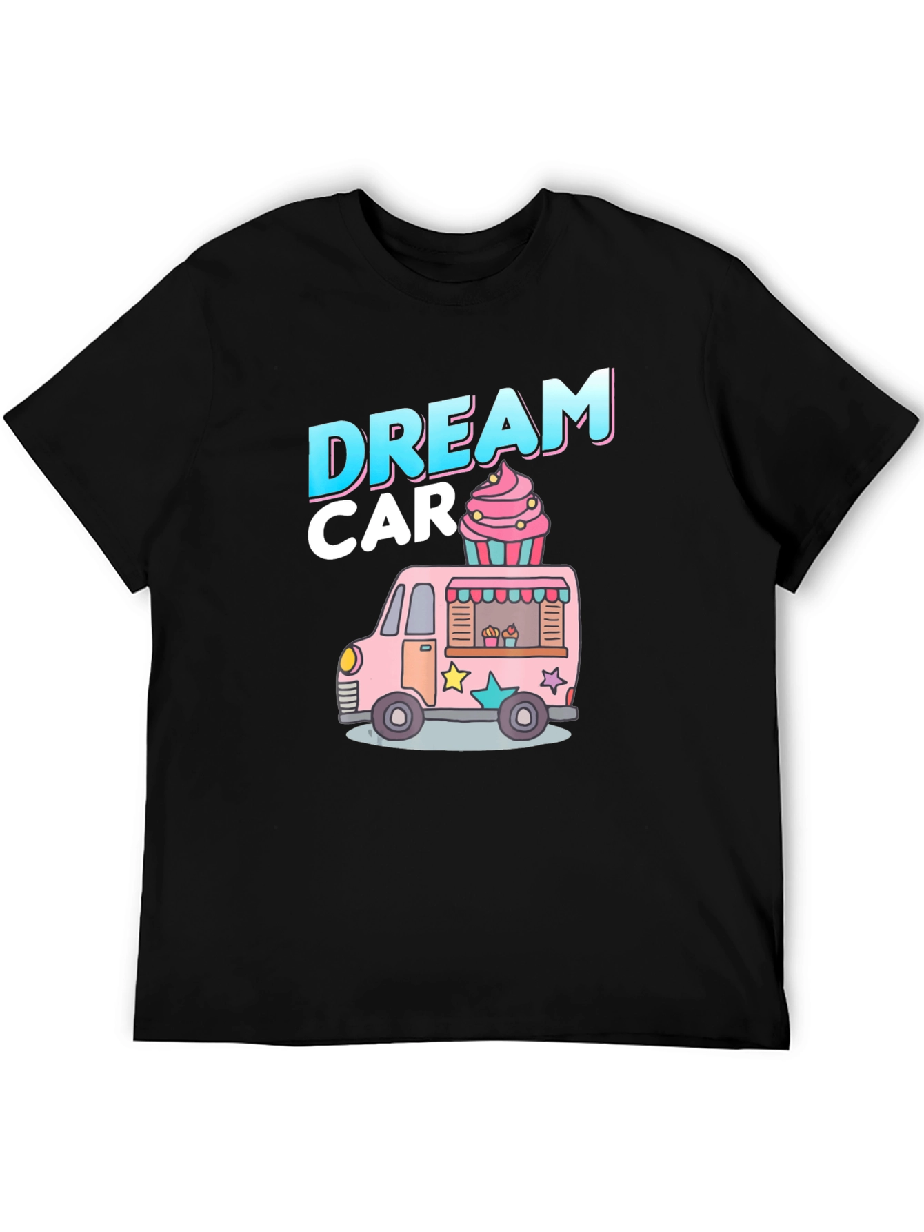Dream Car Cupcake Truck Graphic Tee - Black