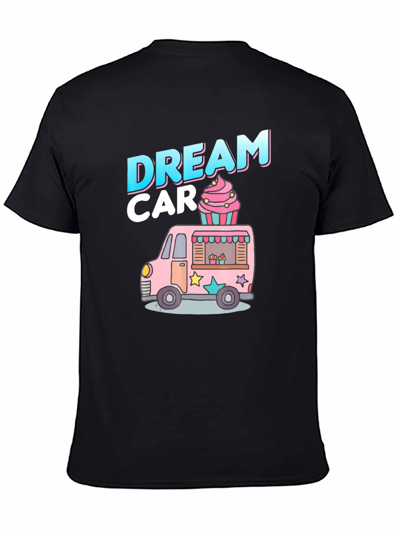 Dream Car Cupcake Truck Graphic Tee - Black