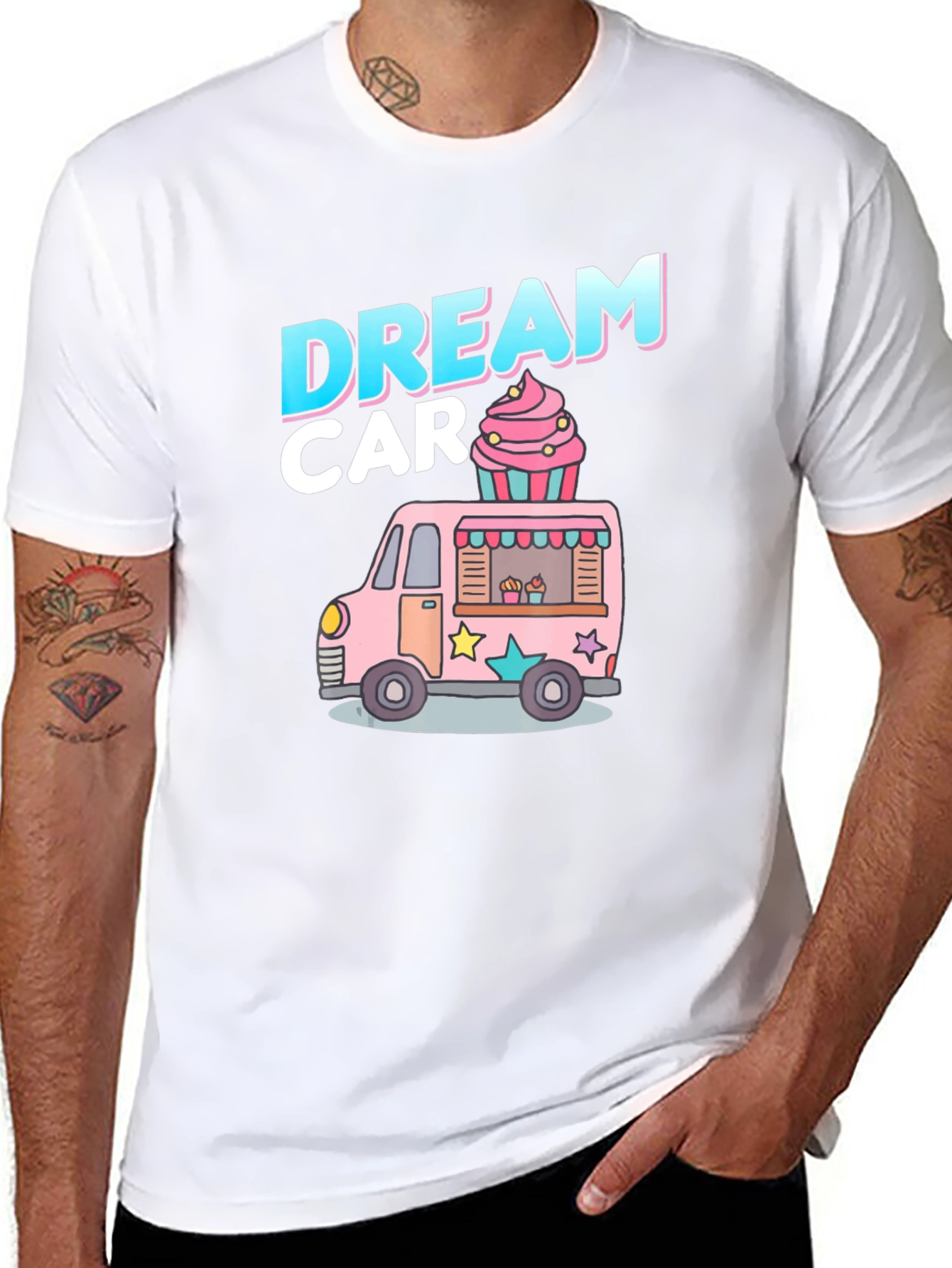 Dream Car Cupcake Truck Graphic Tee - Black